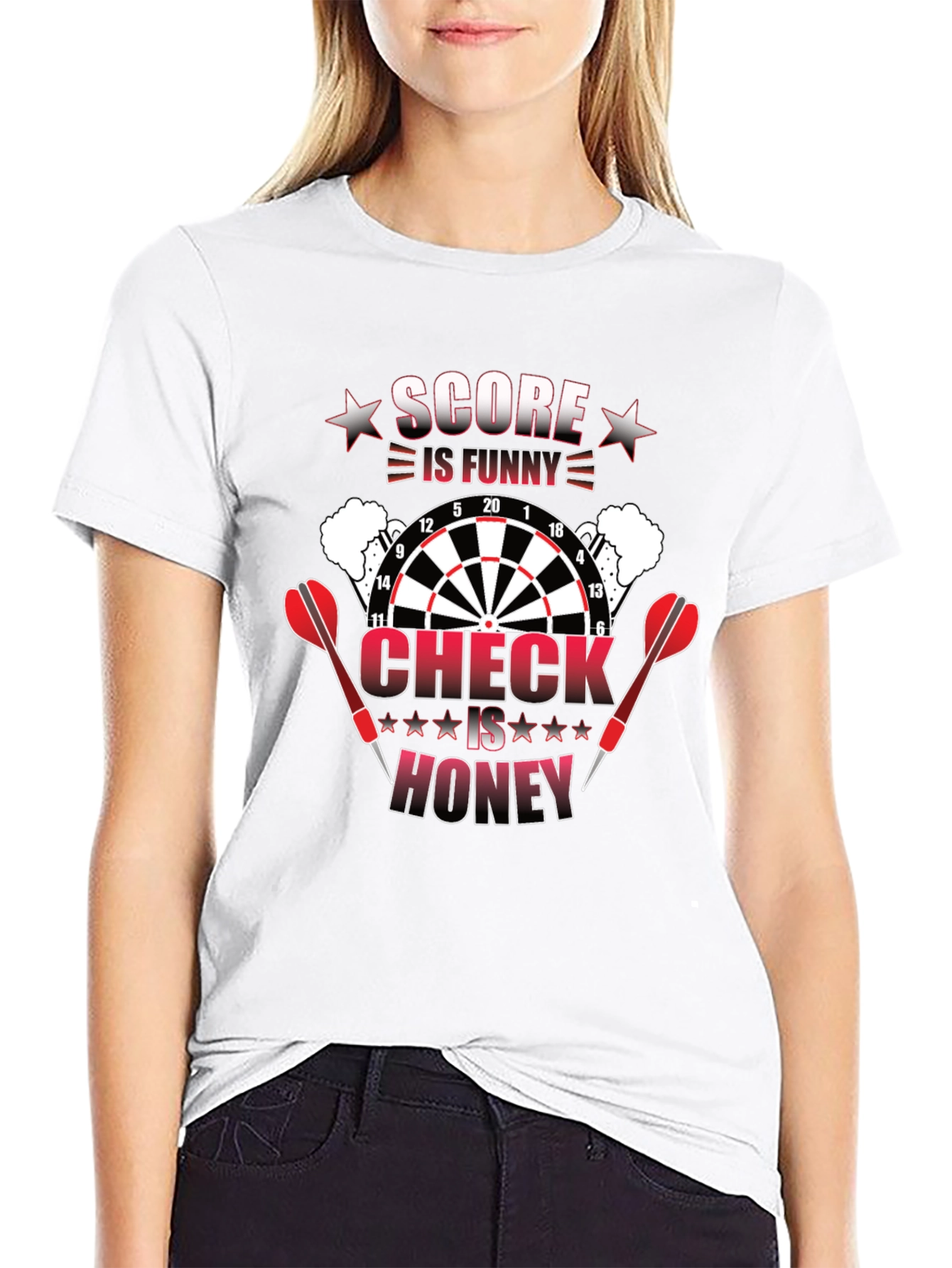 Black Score is Funny Darts T-Shirt view 9