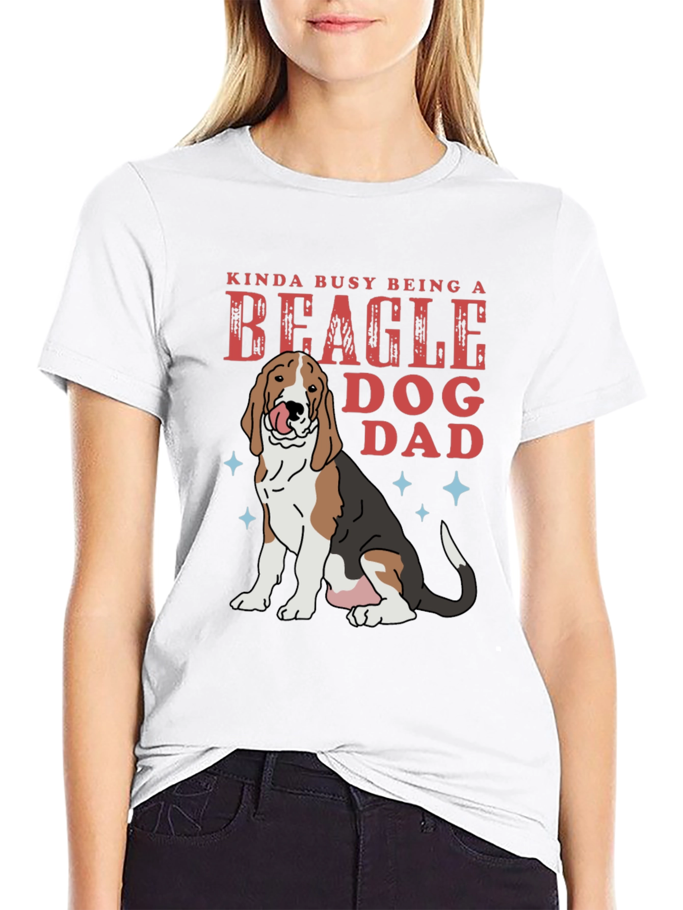 Black Beagle Dog Dad T-Shirt - Funny Pet Lover Tee view 9