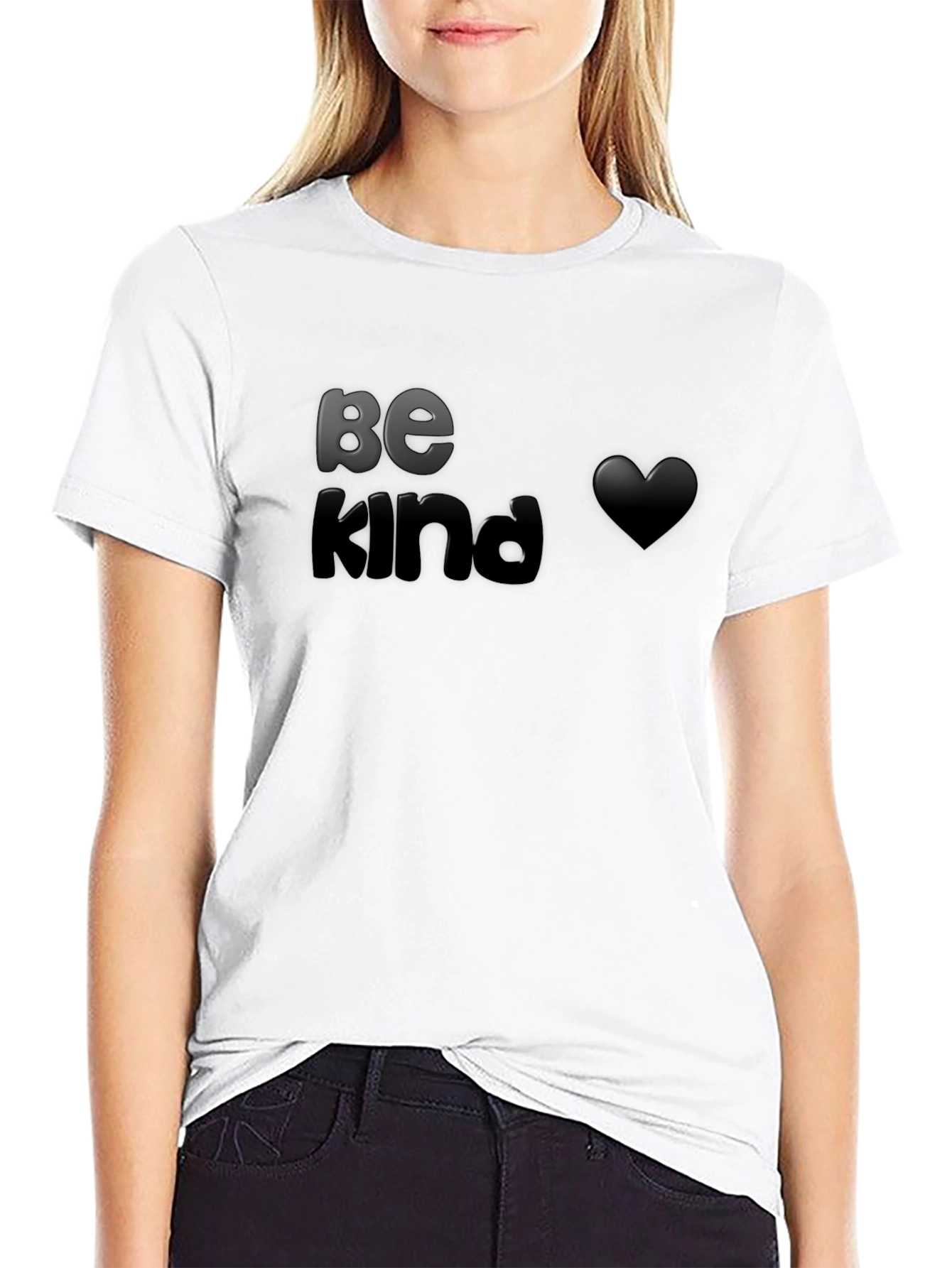 Black Be Kind Graphic T-Shirt - Soft Black Tee view 9