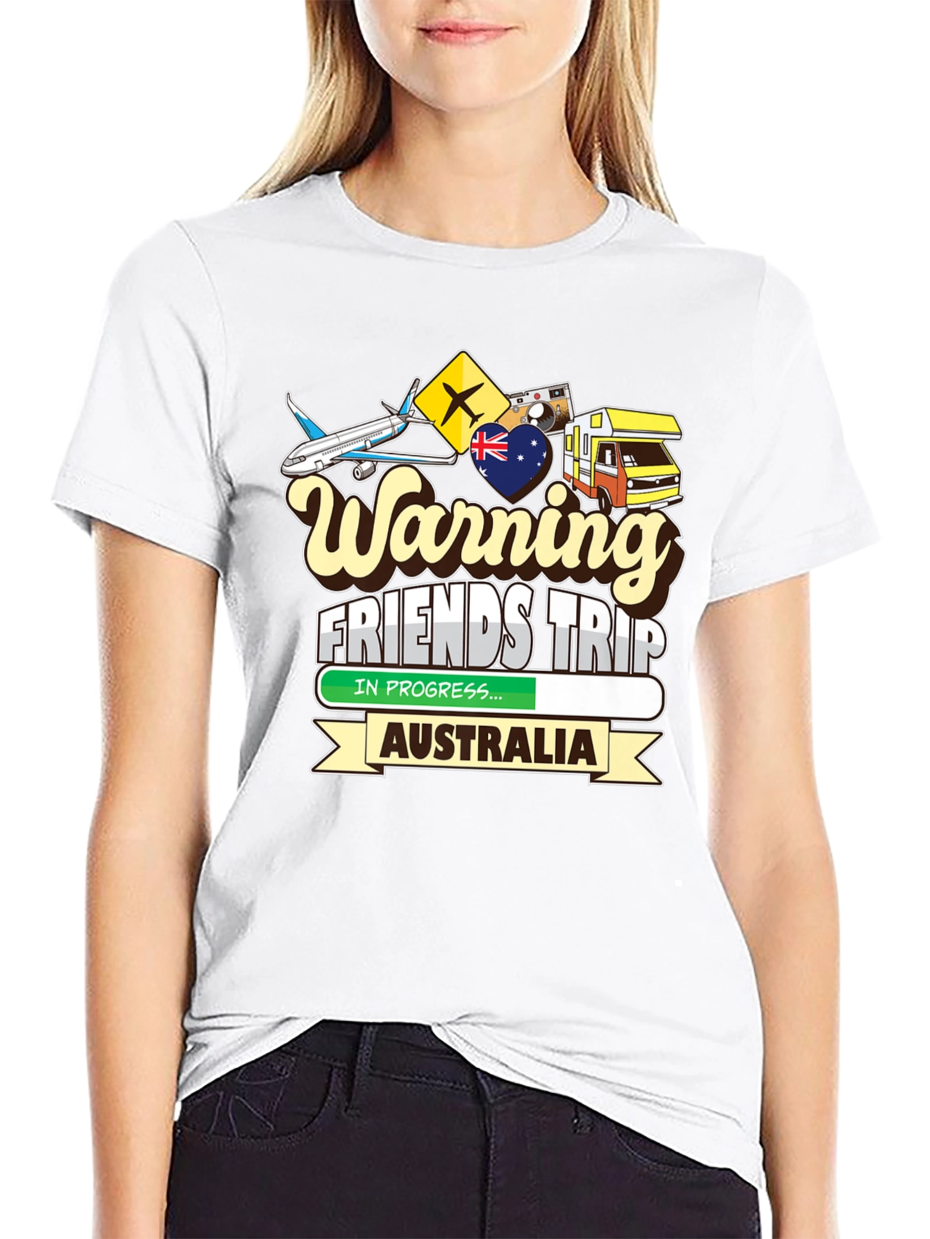 Warning Friends Trip Australia T-Shirt - 9