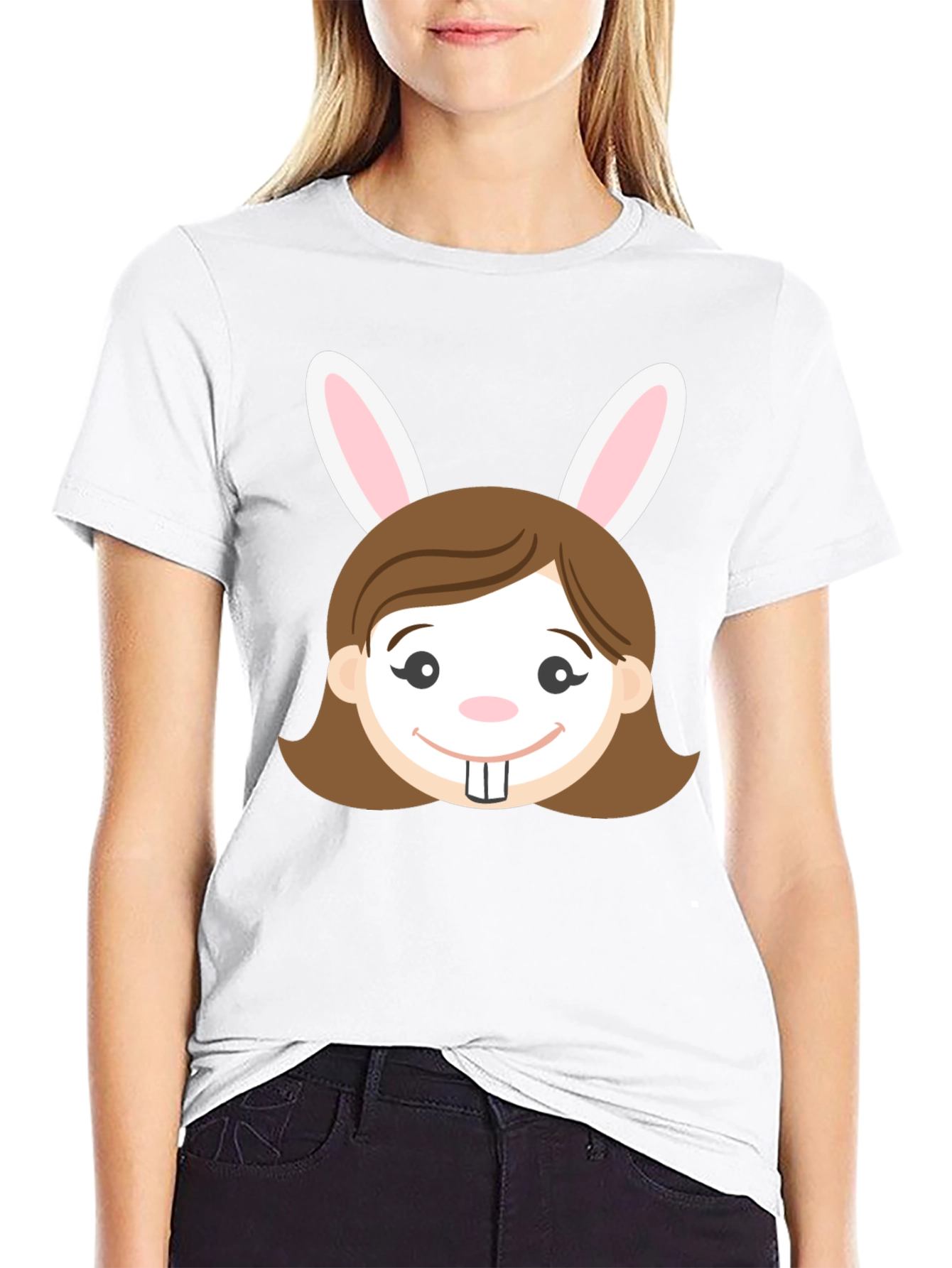 Black Bunny Girl Graphic T-Shirt - Easter Fun! view 9