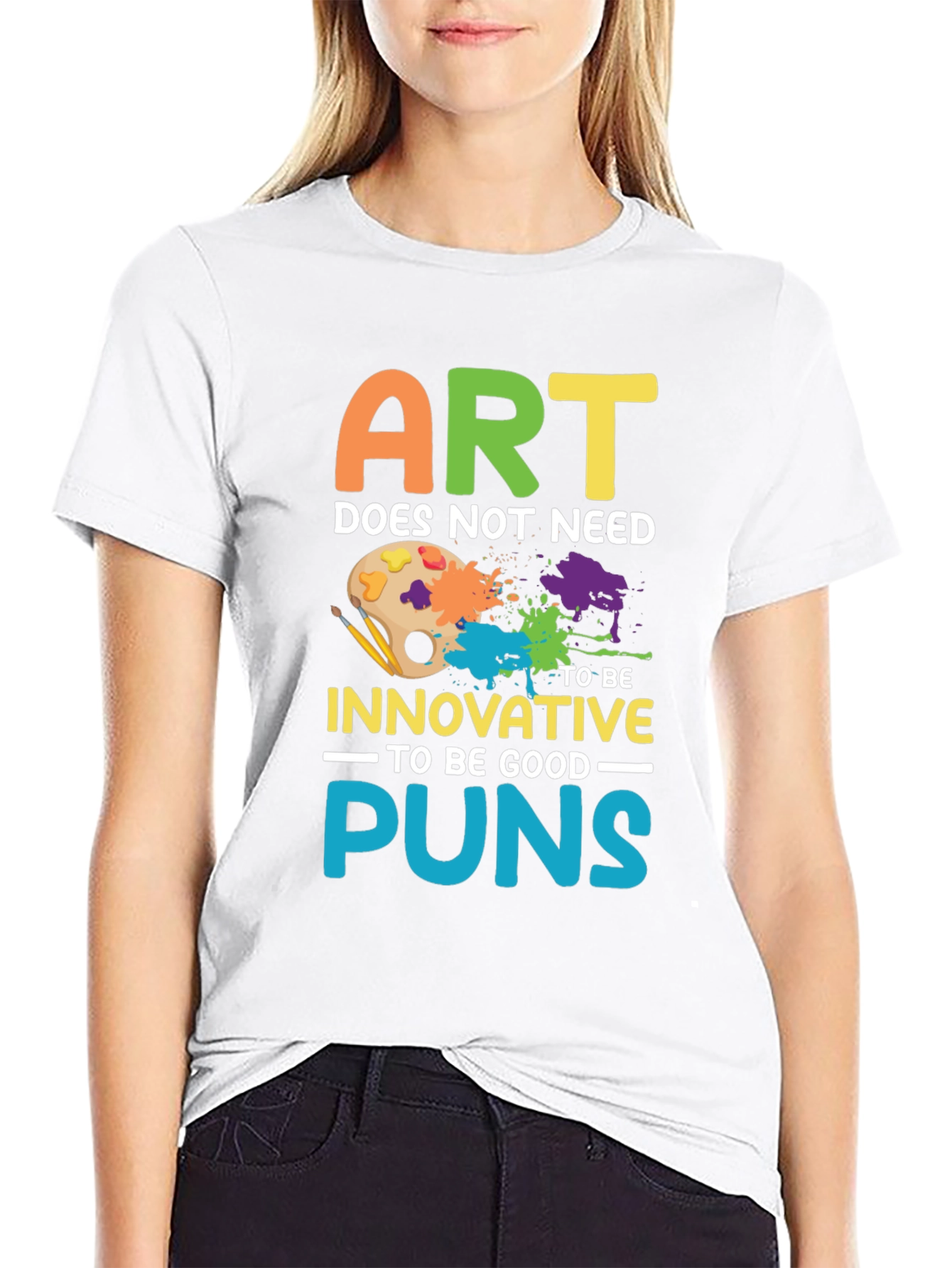 Black Art Puns T-Shirt - Funny Artistic Humor Tee view 9