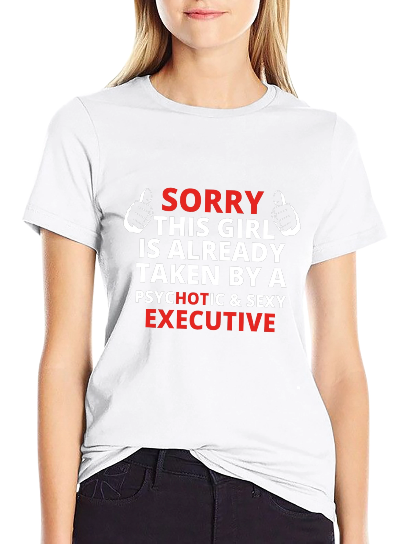 Black Funny "Sorry This Girl" Graphic Tee view 9