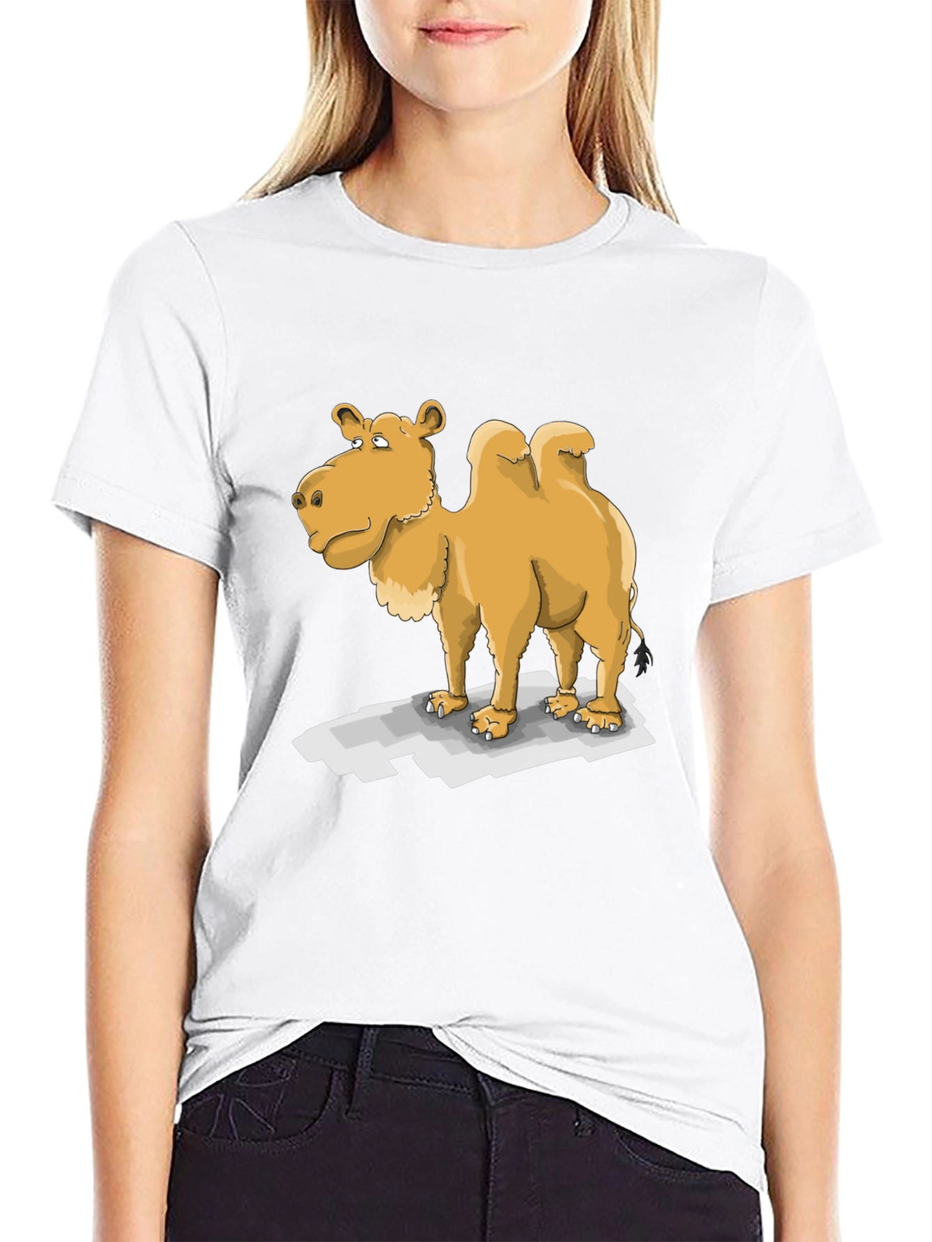 Black Camel Cartoon T-Shirt view 9