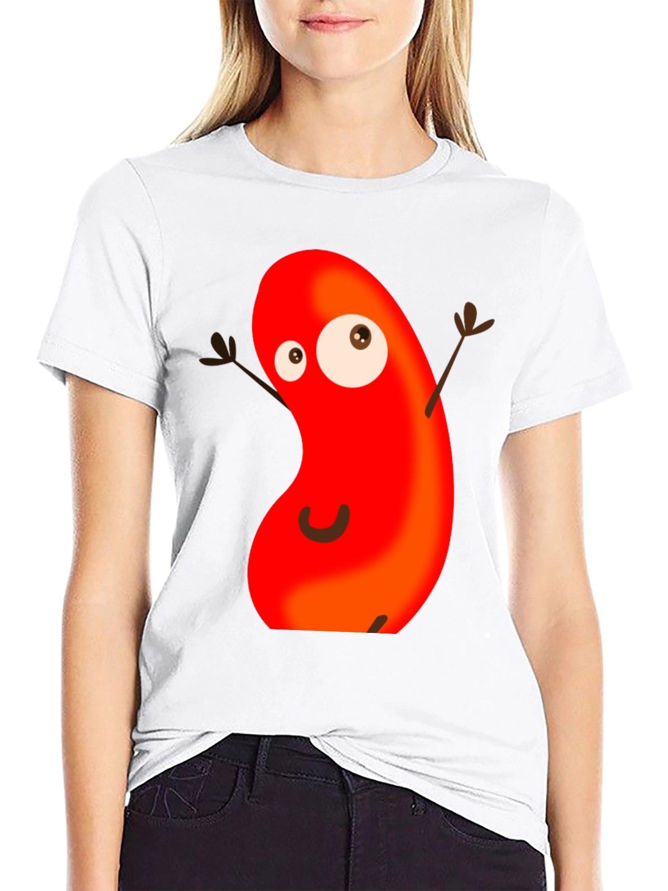 Black Funny Bean Character Graphic Tee view 9