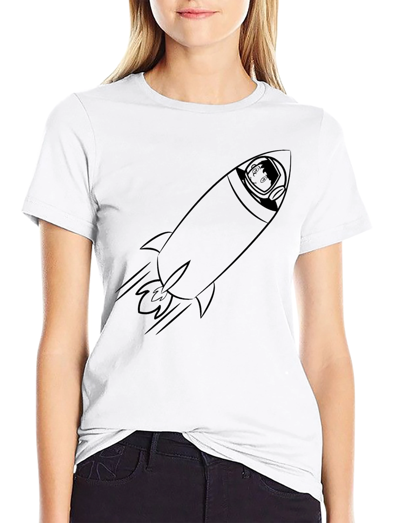 Black Rocket Man Tee - Blast Off in Style! view 9
