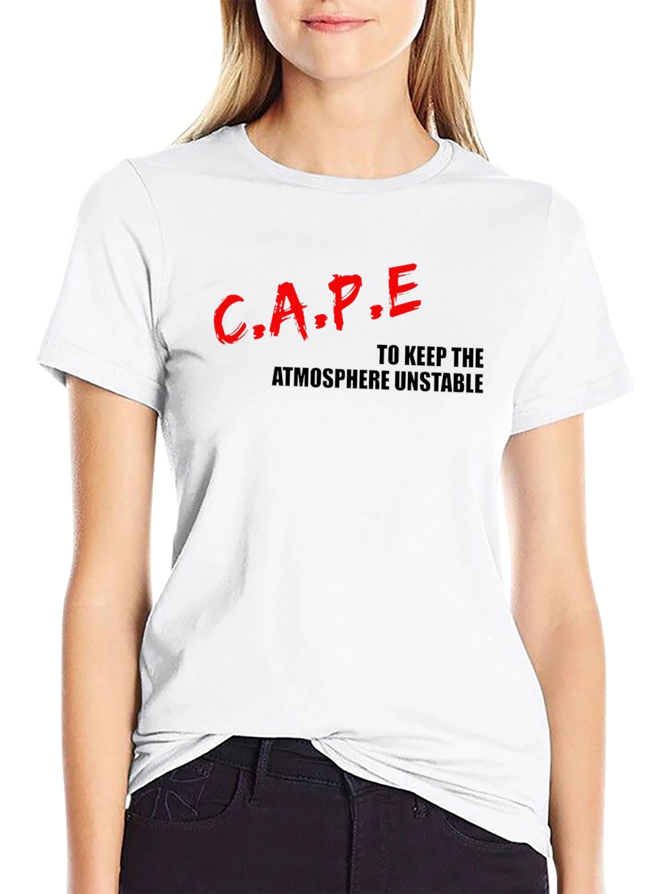 Black CAPE: To Keep the Atmosphere Unstable T-Shirt view 9