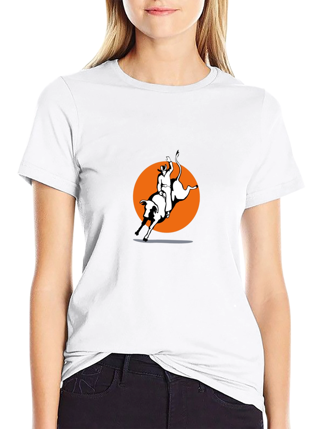 Black Bull Riding Graphic Tee - Cowboy Style view 9