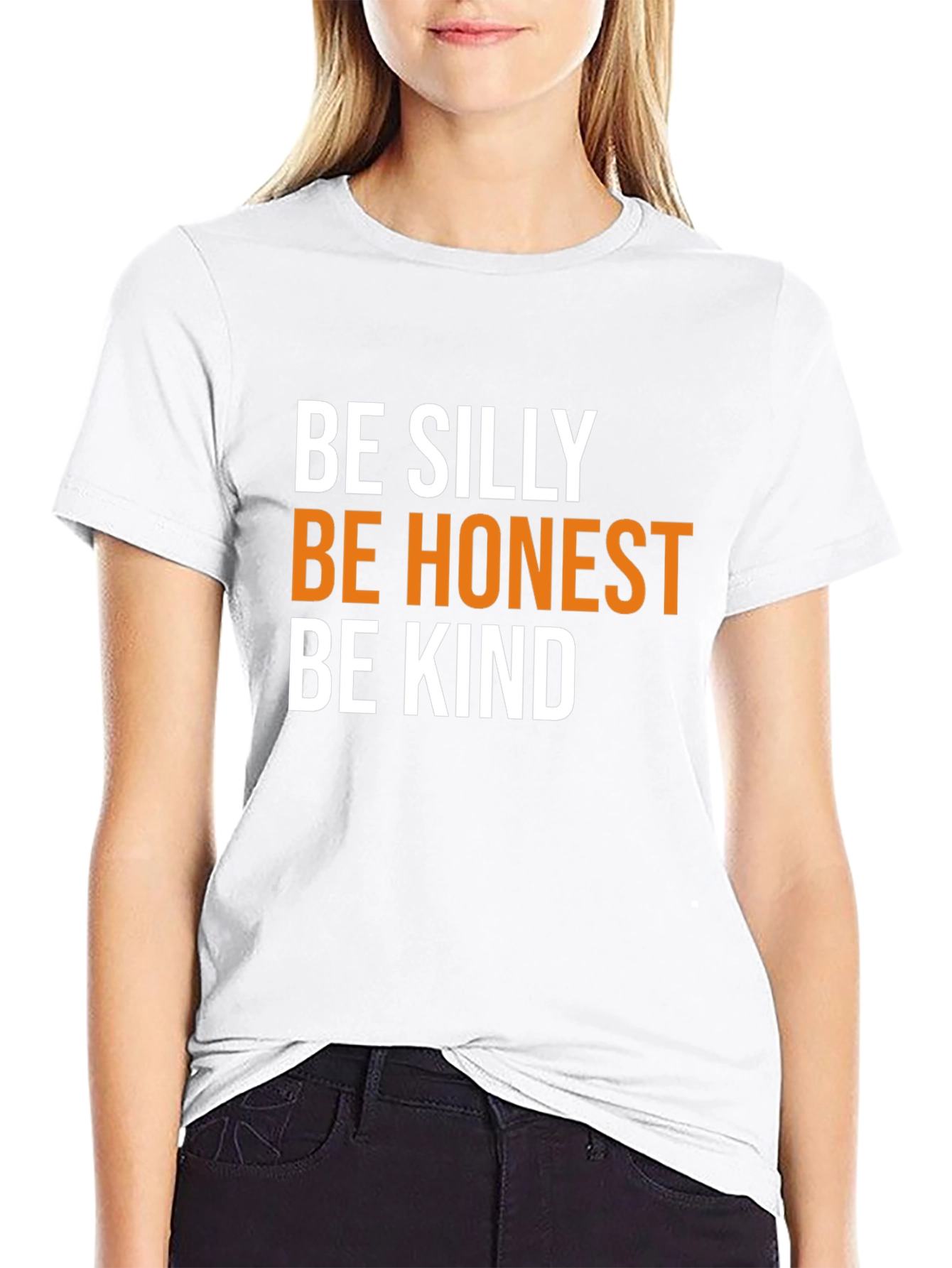 Black Be Silly, Honest, Kind Black Tee view 9