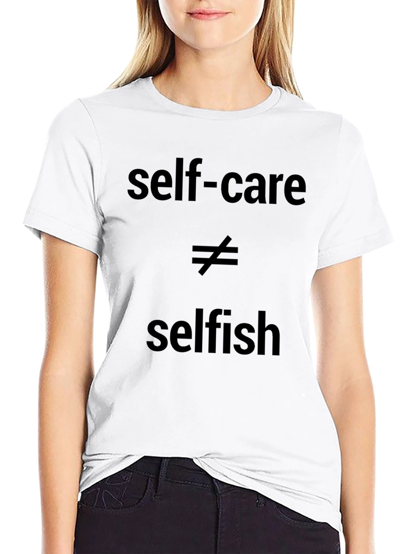Black Self-Care Isn't Selfish Black Graphic Tee view 9