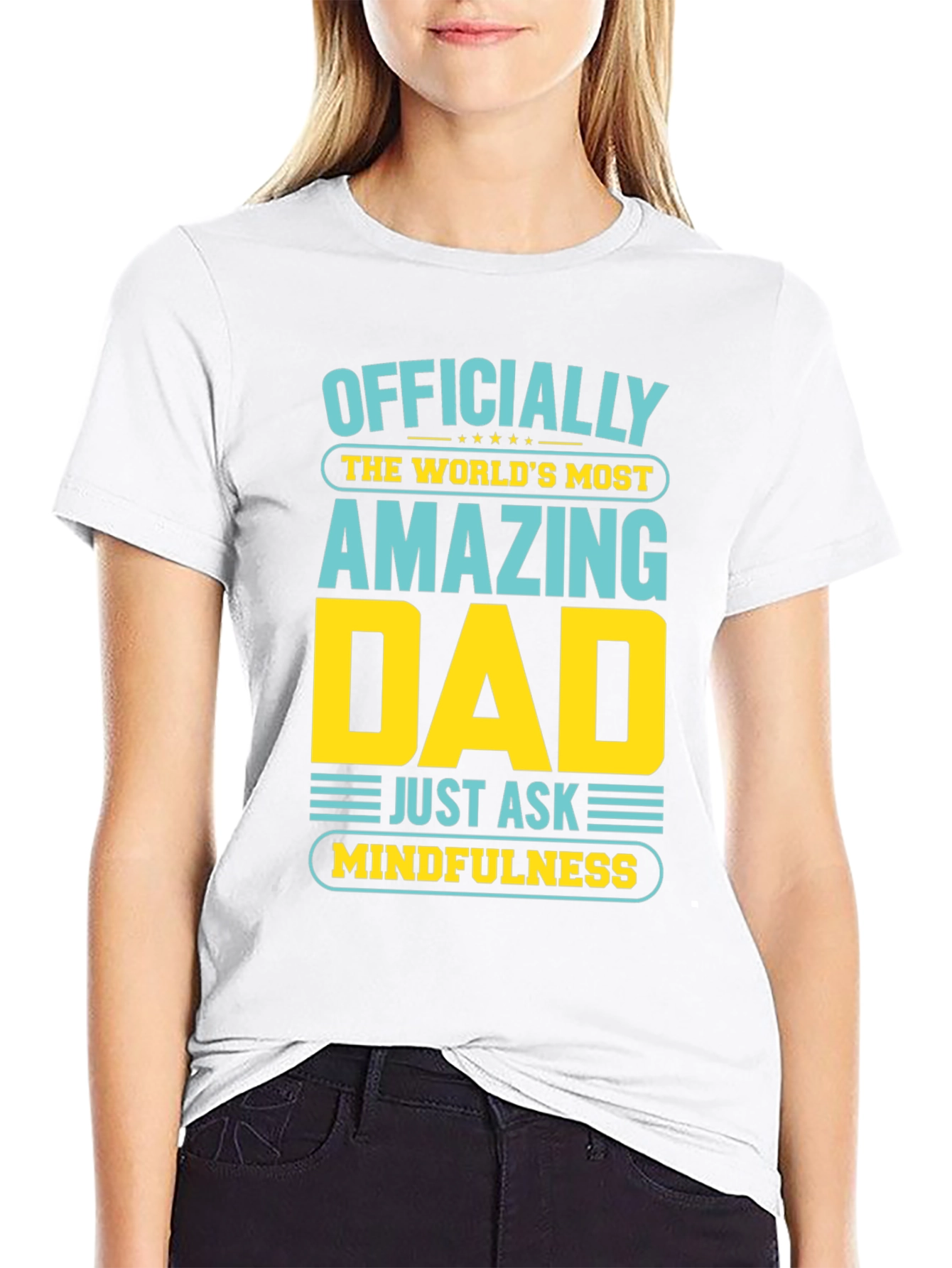 Black Officially Amazing Dad Graphic T-Shirt view 9