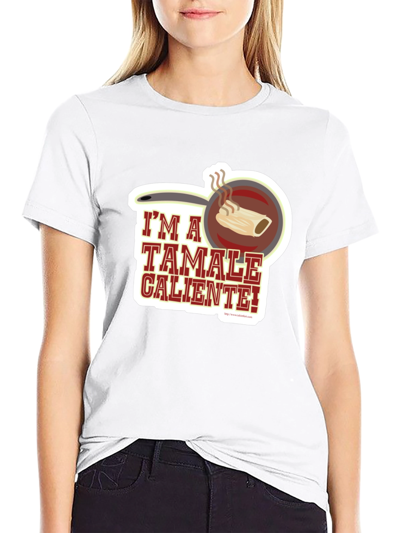 Black I'm a Tamale Caliente! T-Shirt - Funny Foodie Tee view 9