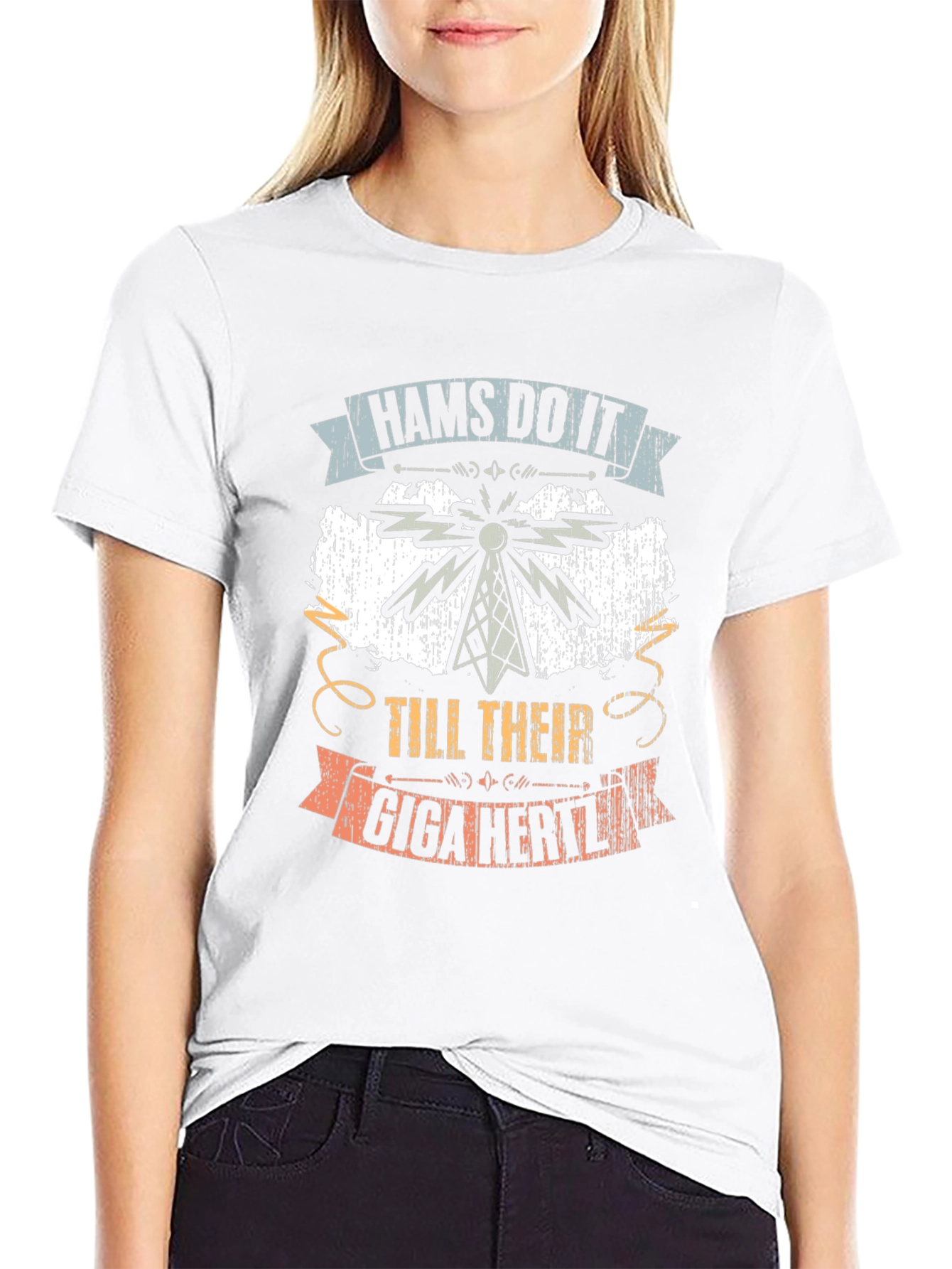 Black Hams Do It Radio Operator T-Shirt view 9