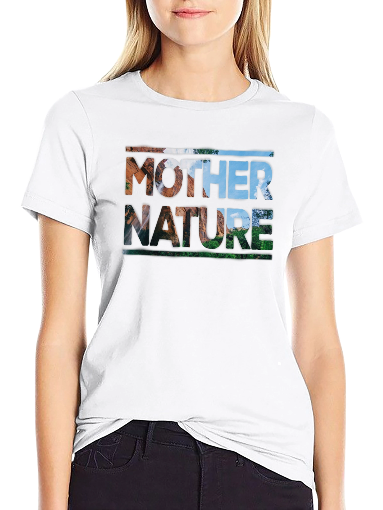 Black Mother Nature T-Shirt - Black Graphic Tee view 9