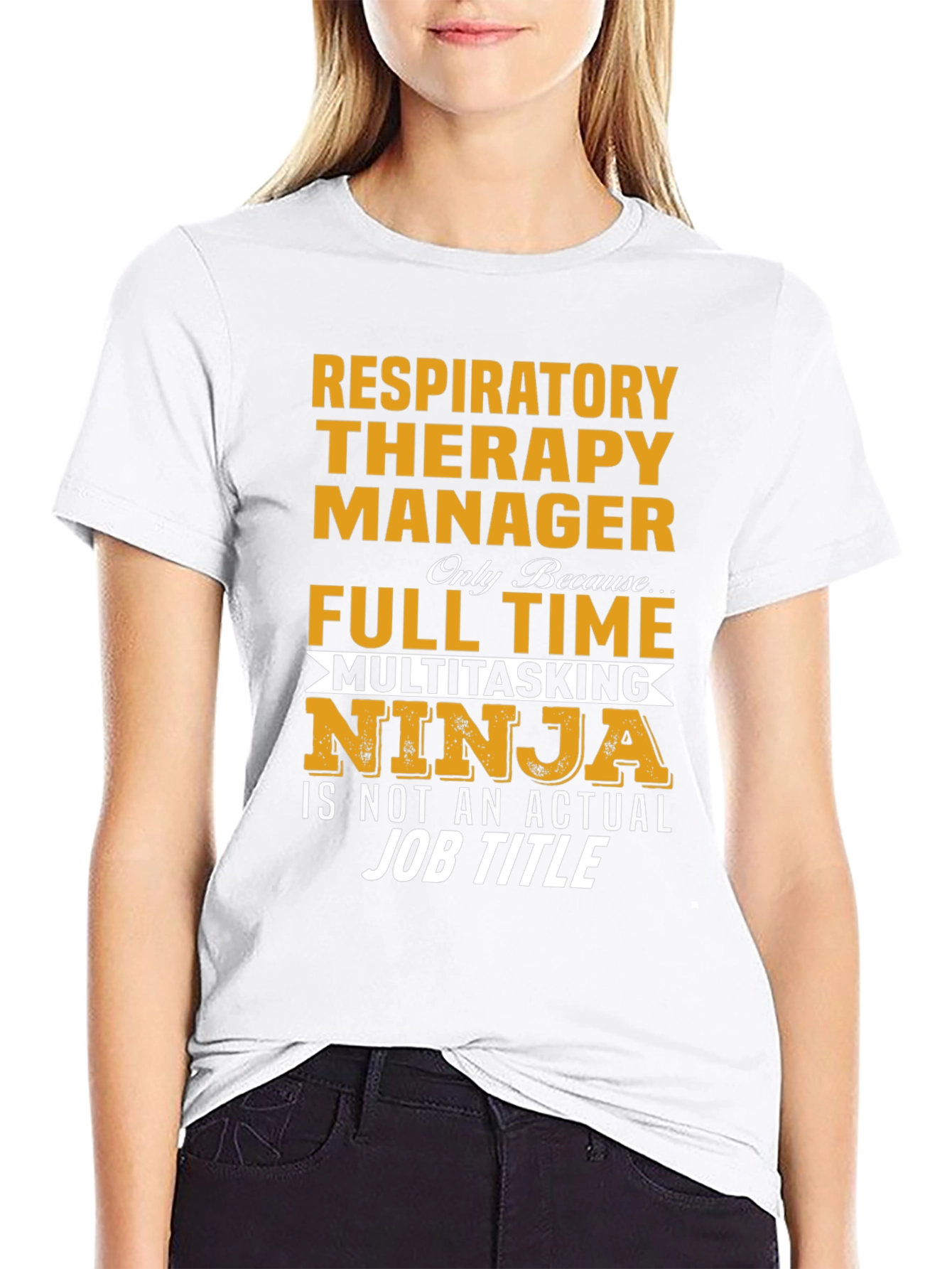 Black Respiratory Therapy Manager Ninja T-Shirt view 9