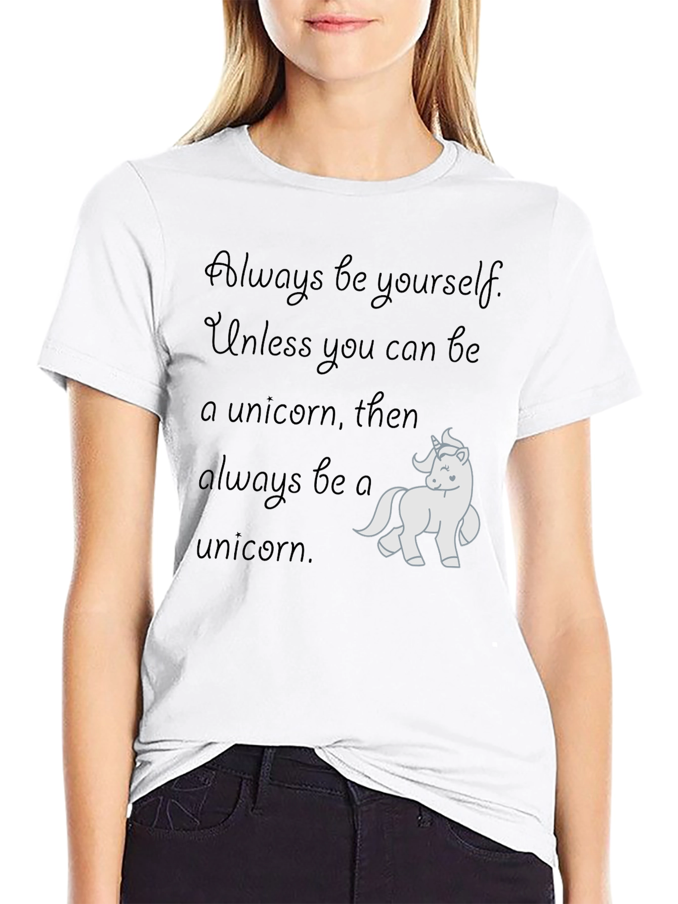 Black Unicorn T-Shirt - Always Be A Unicorn view 9