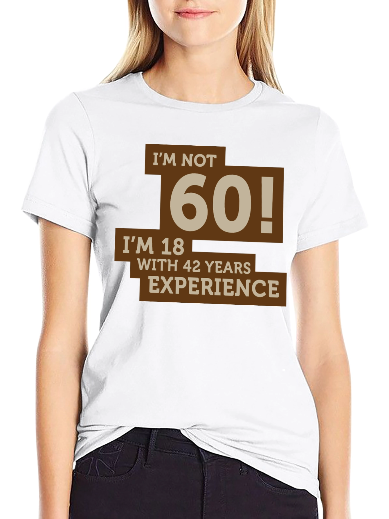 Black Funny I'm Not 60 Men's T-Shirt view 9