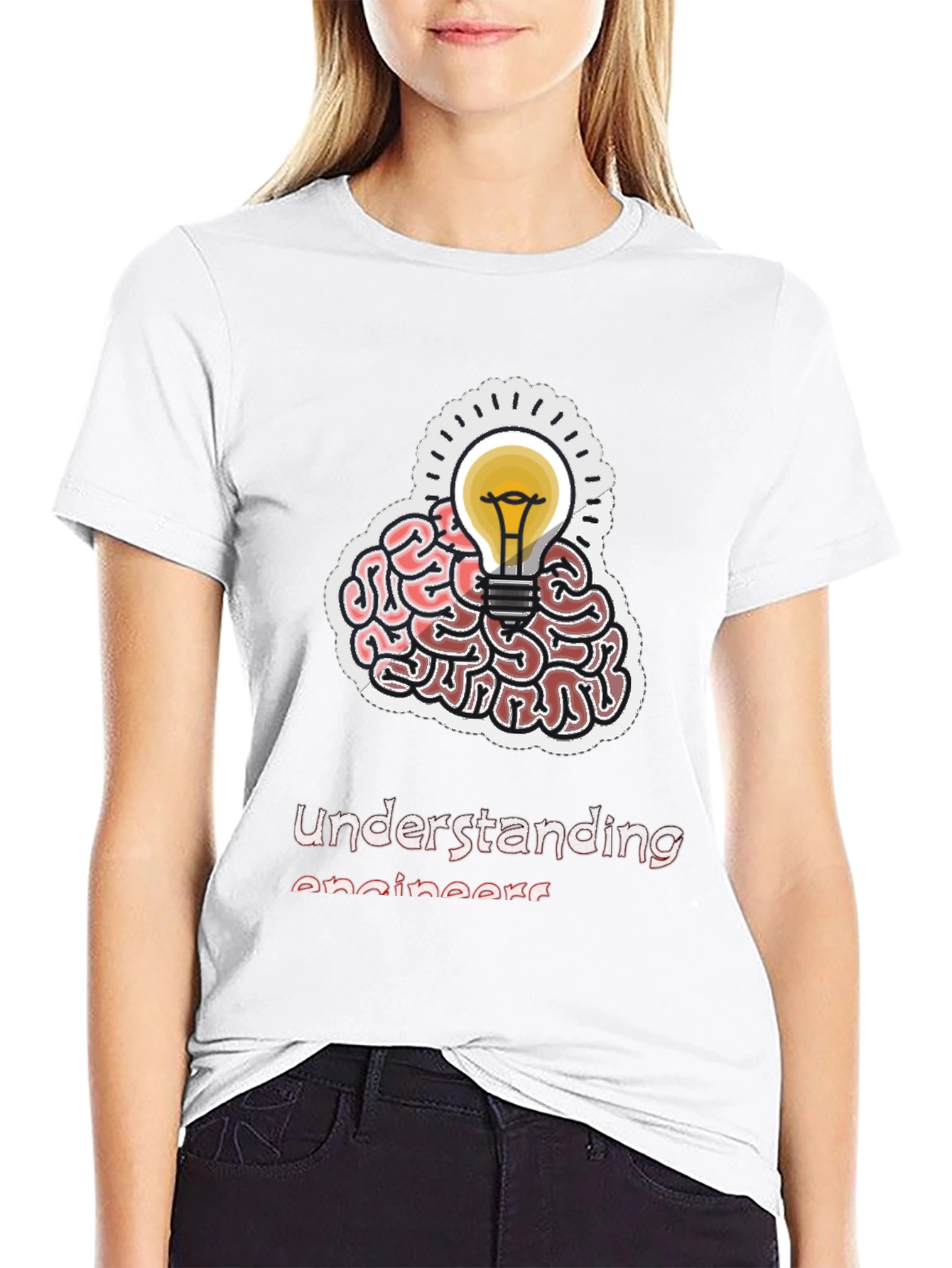 Black Understanding Engineers Brain T-Shirt view 9