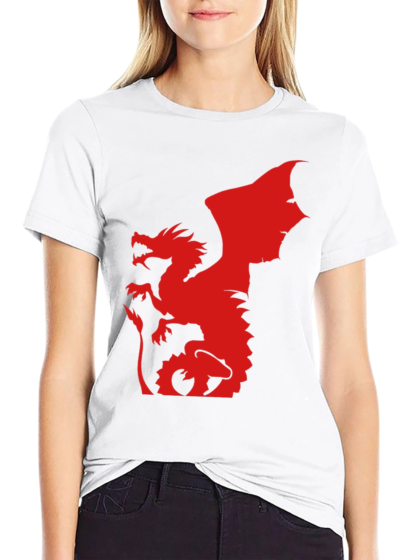 Black Red Dragon Graphic Tee - Bold & Unique! view 9