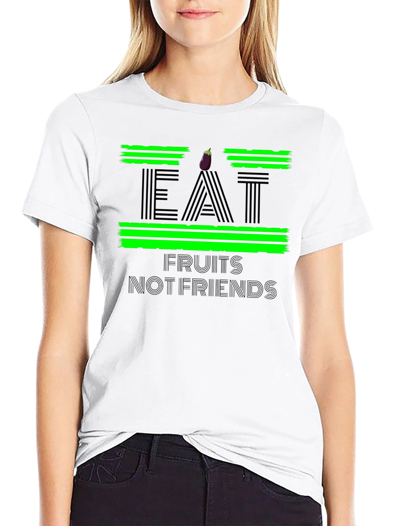 Eat Fruits Not Friends Graphic Tee - 9
