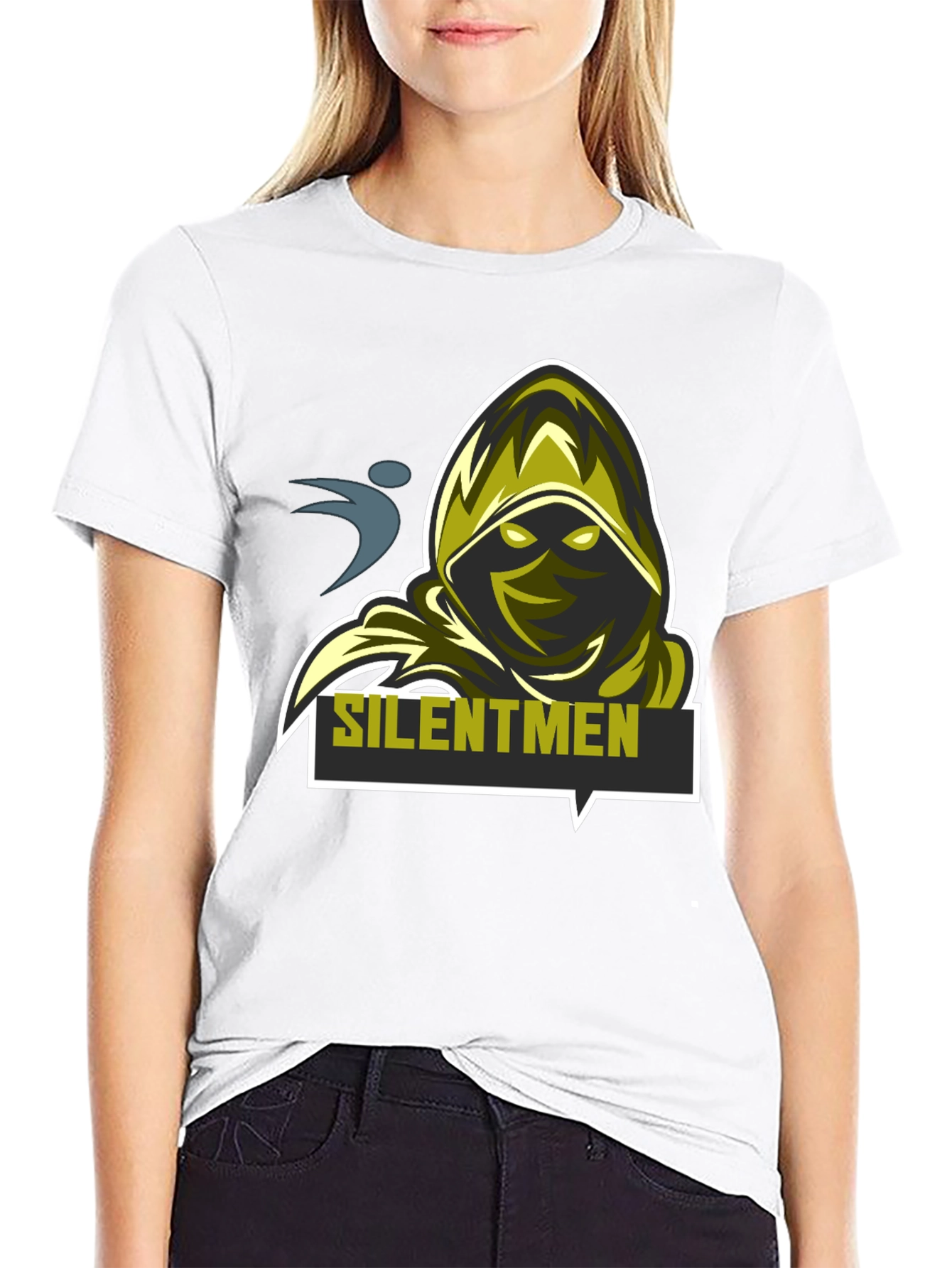 Black Silentmen Graphic Black T-Shirt - Gamer Style view 9