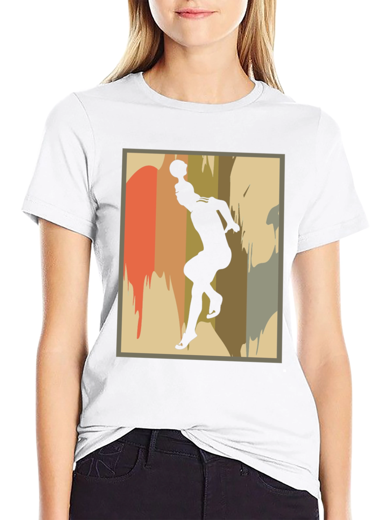 Black Retro Silhouette Graphic T-Shirt view 9