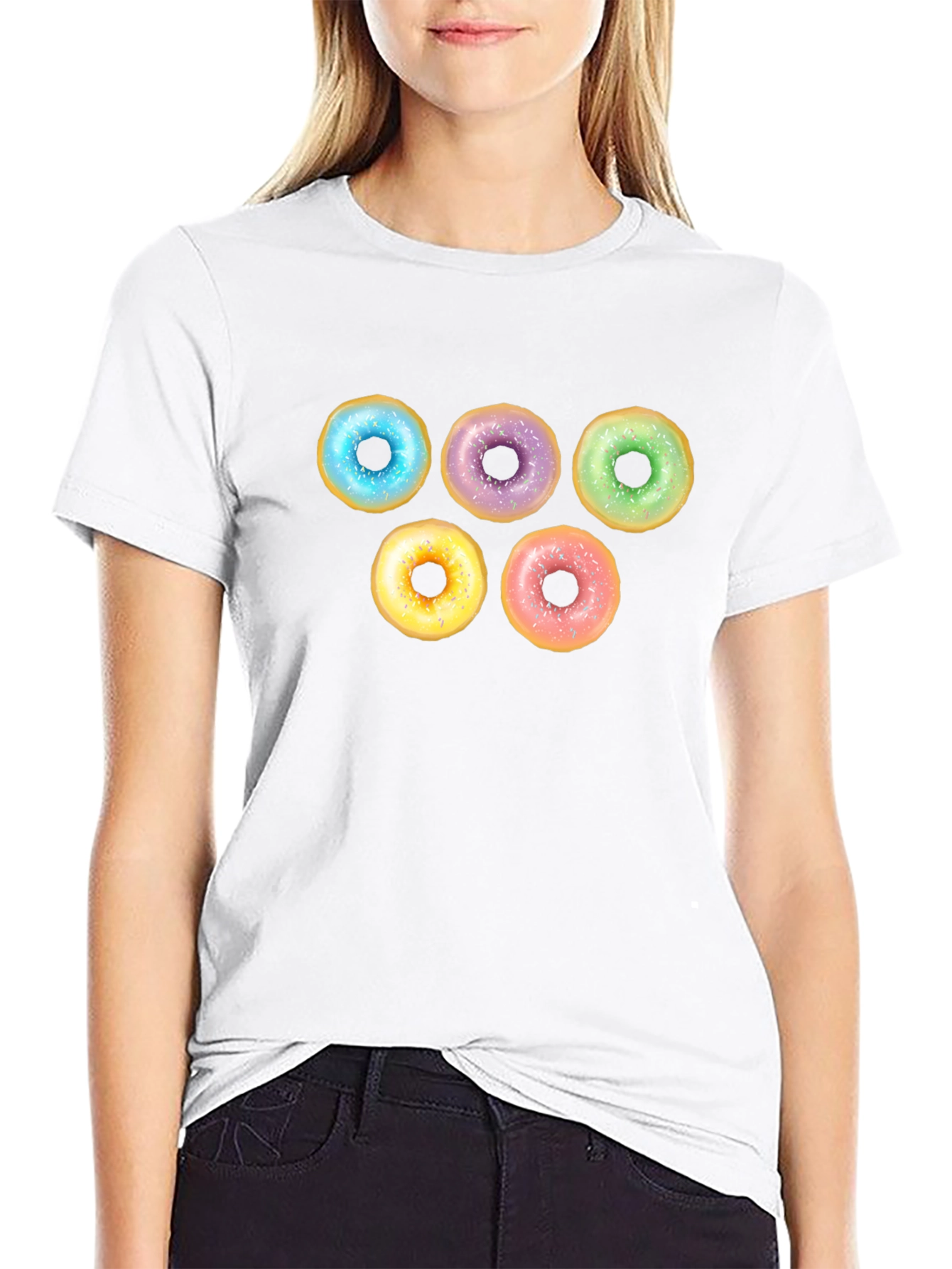 Black Doughnut T-Shirt - Sweet Treat Style view 9
