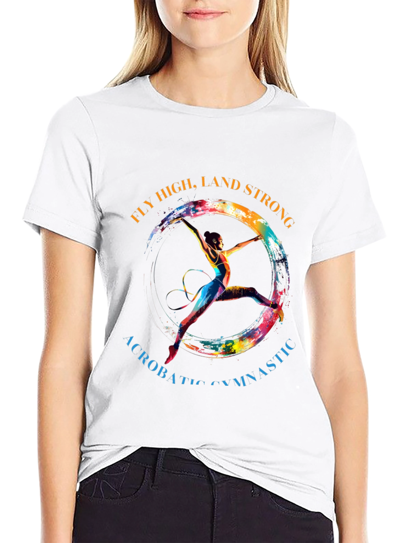 Black Gymnastics Fly High T-Shirt view 9