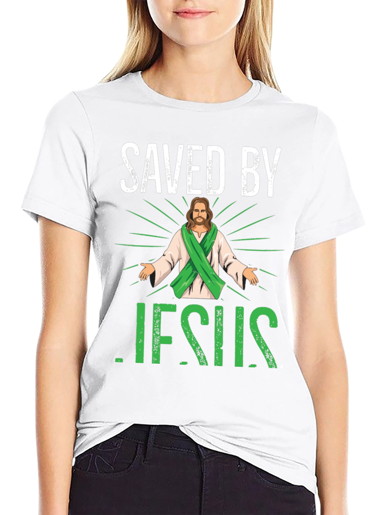 Saved by Jesus Graphic T-Shirt - 9
