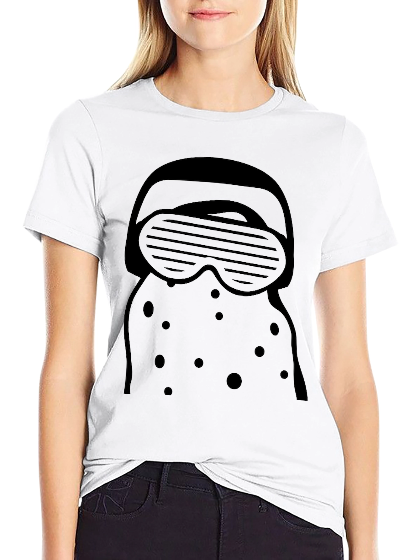 Black Retro Helmet T-Shirt view 9