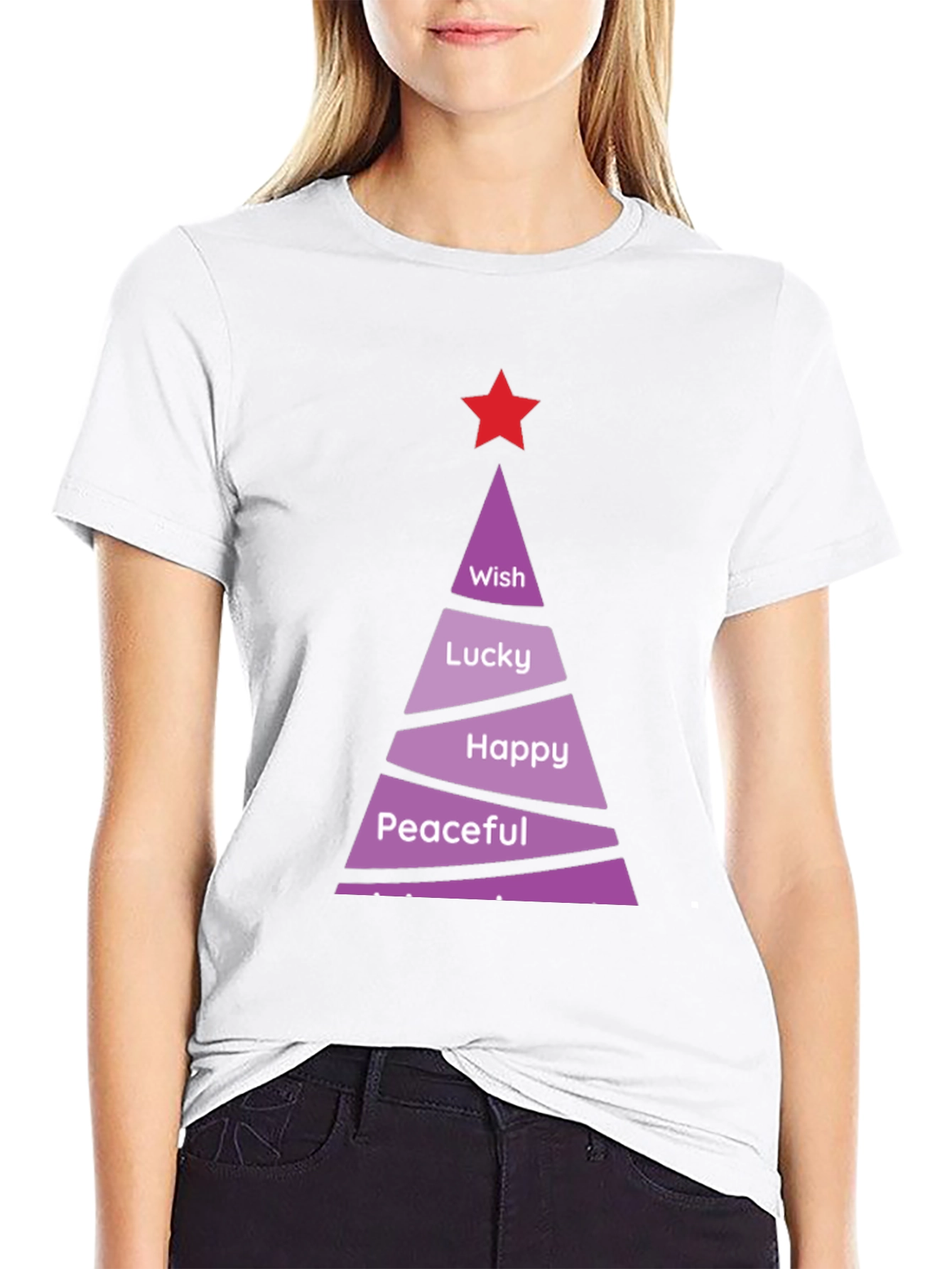 Black Festive Wishes Graphic Tee view 9