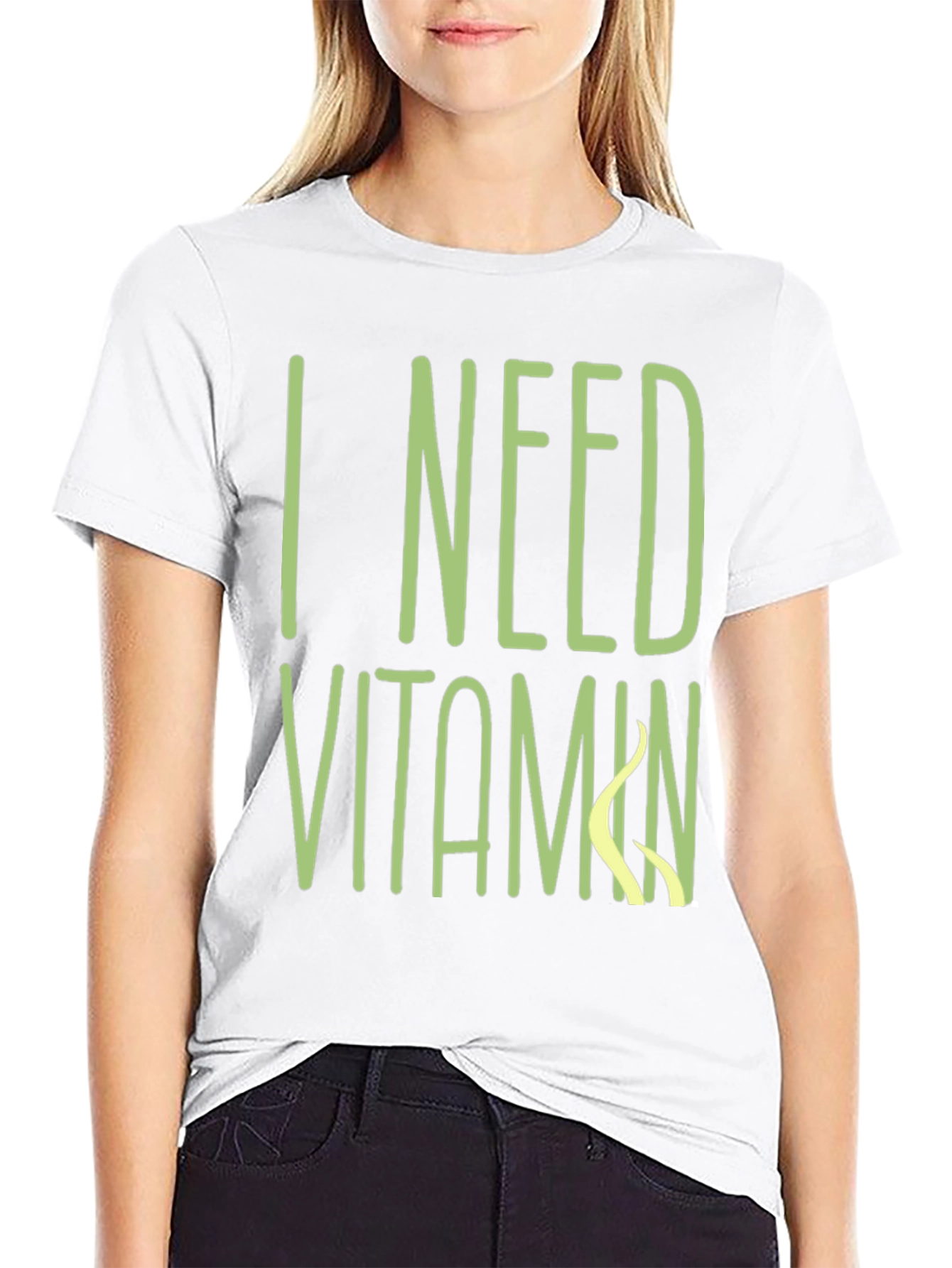 Black I Need Vitamin Sea T-Shirt - Black Cotton Tee view 9