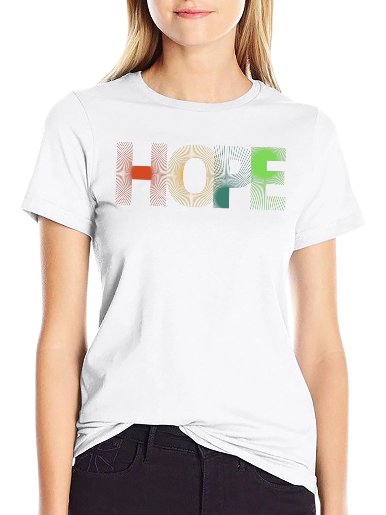Black HOPE Graphic Tee - Modern Abstract Design, Unisex Fit view 9