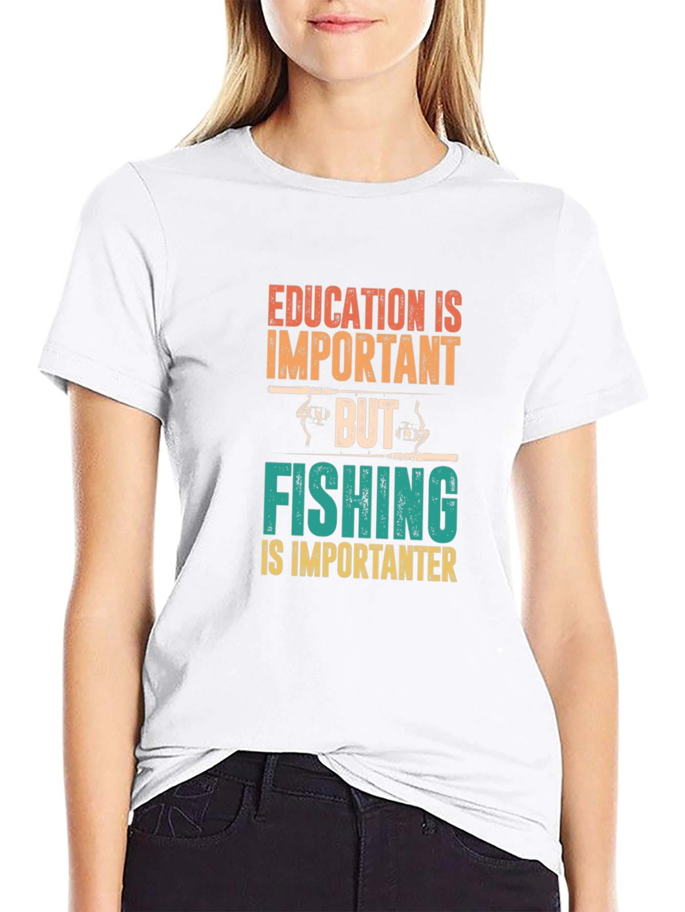 Black Fishing Is Importanter T-Shirt view 9