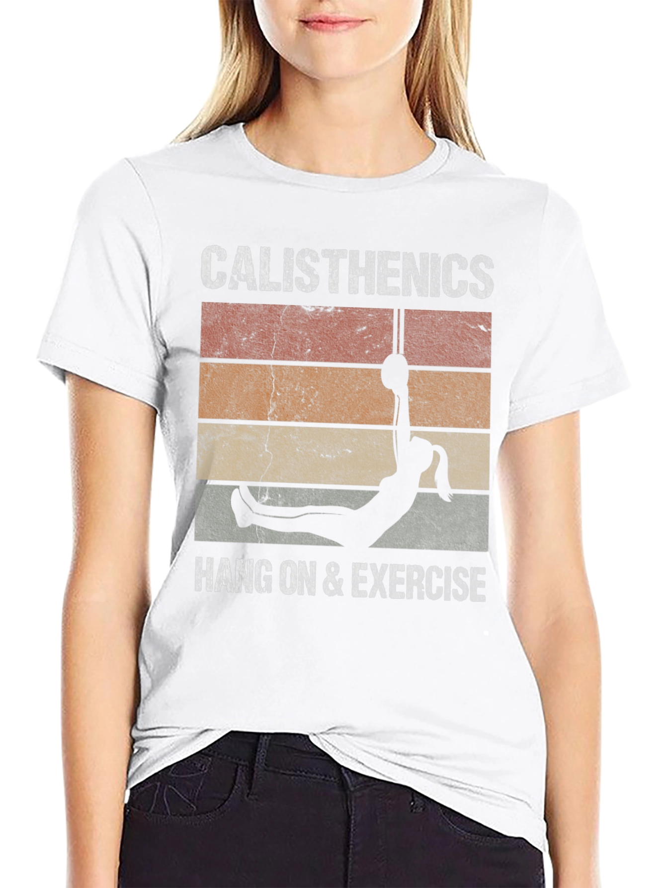 Black Calisthenics Vintage Style T-Shirt view 9