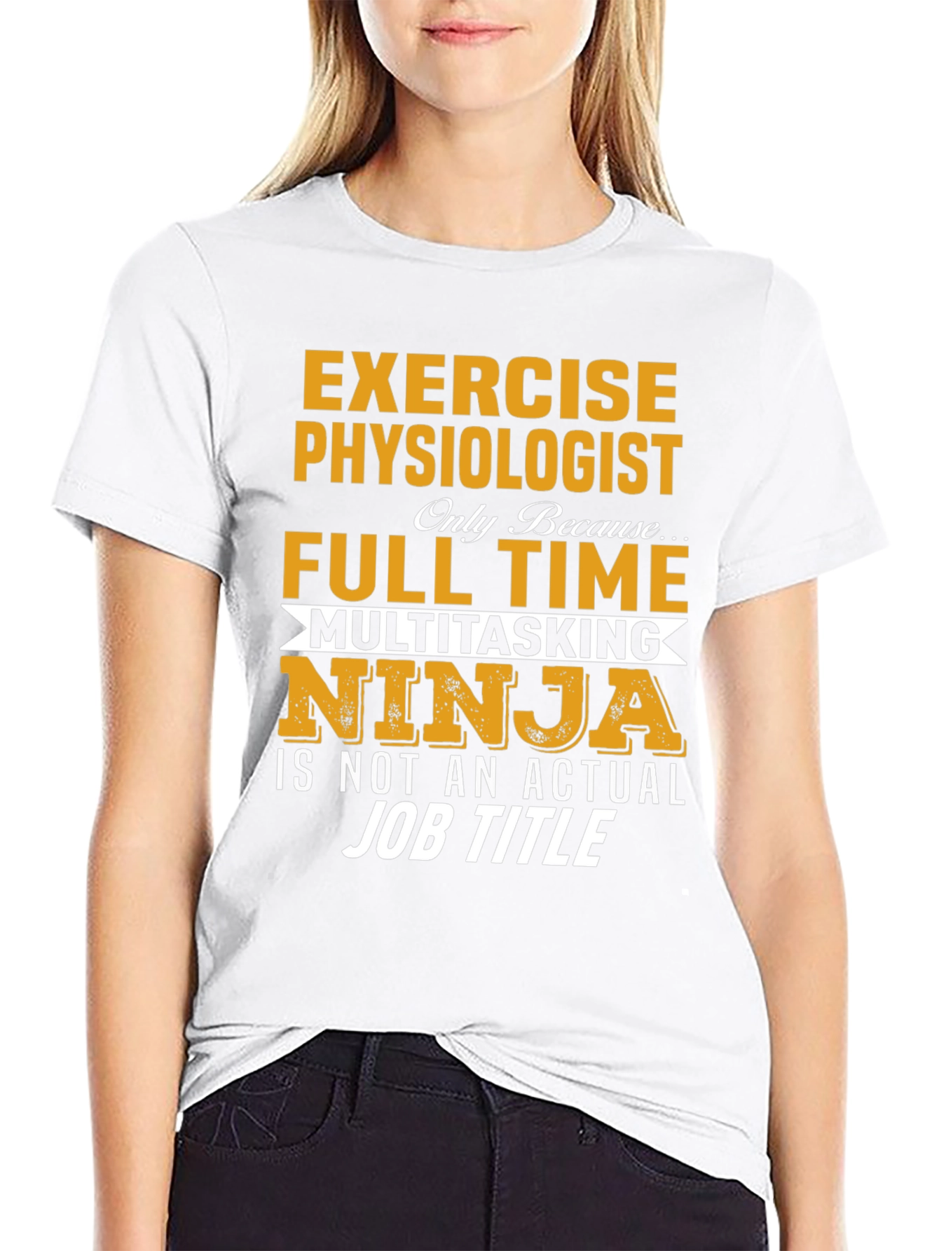 Black Exercise Physiologist Multitasking Ninja Graphic Tee view 9