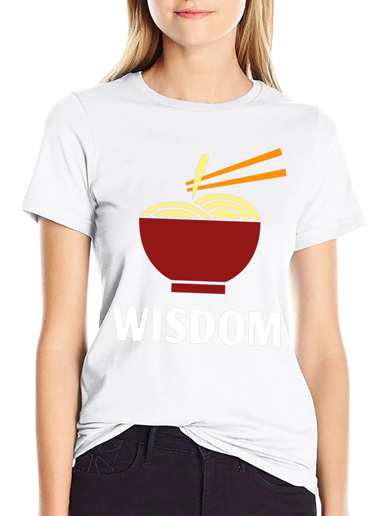 Black Wisdom Ramen Bowl Graphic T-Shirt view 9