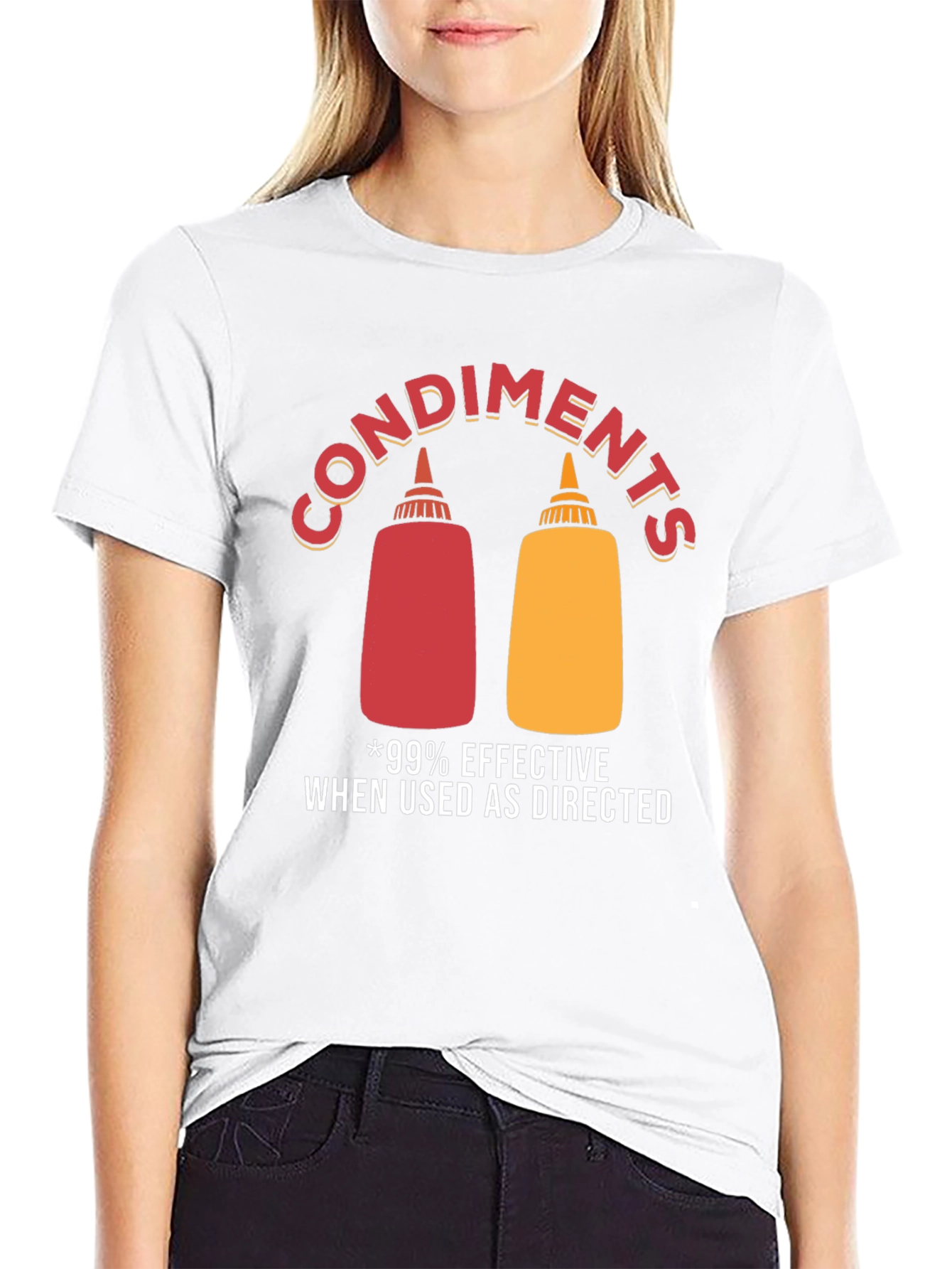 Black Condiments Humor Graphic T-Shirt view 9