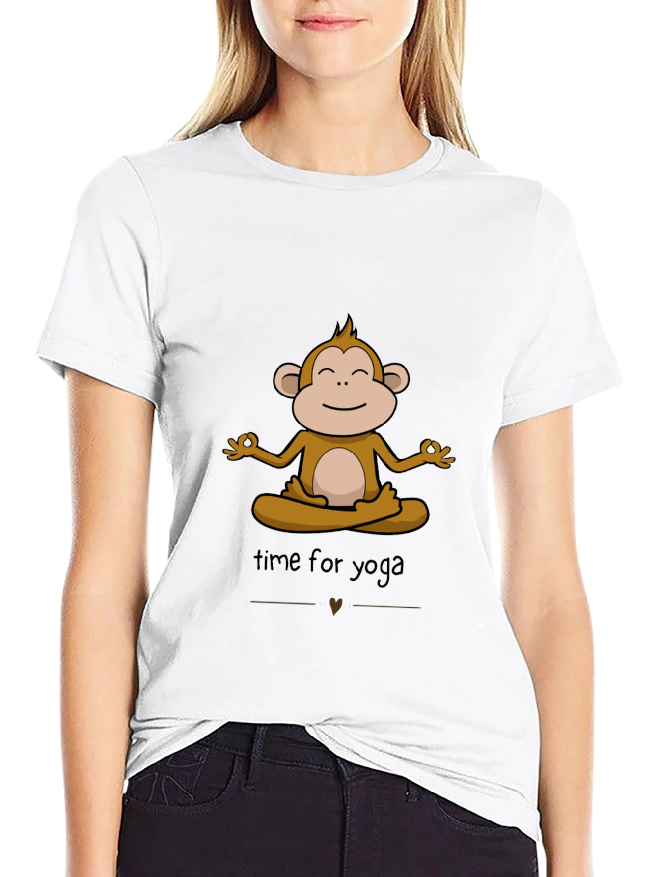 Black Zen Monkey Yoga T-Shirt - Meditating Ape Graphic Tee view 9