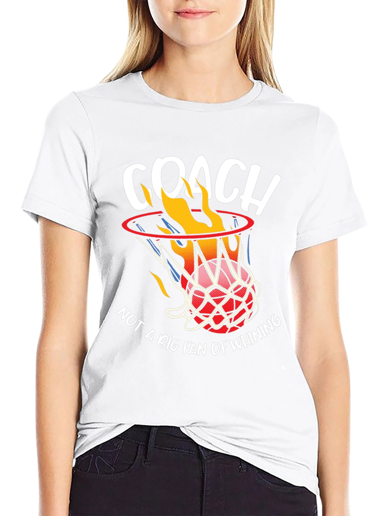 Black Coach Not a Fan Whining T-Shirt view 9