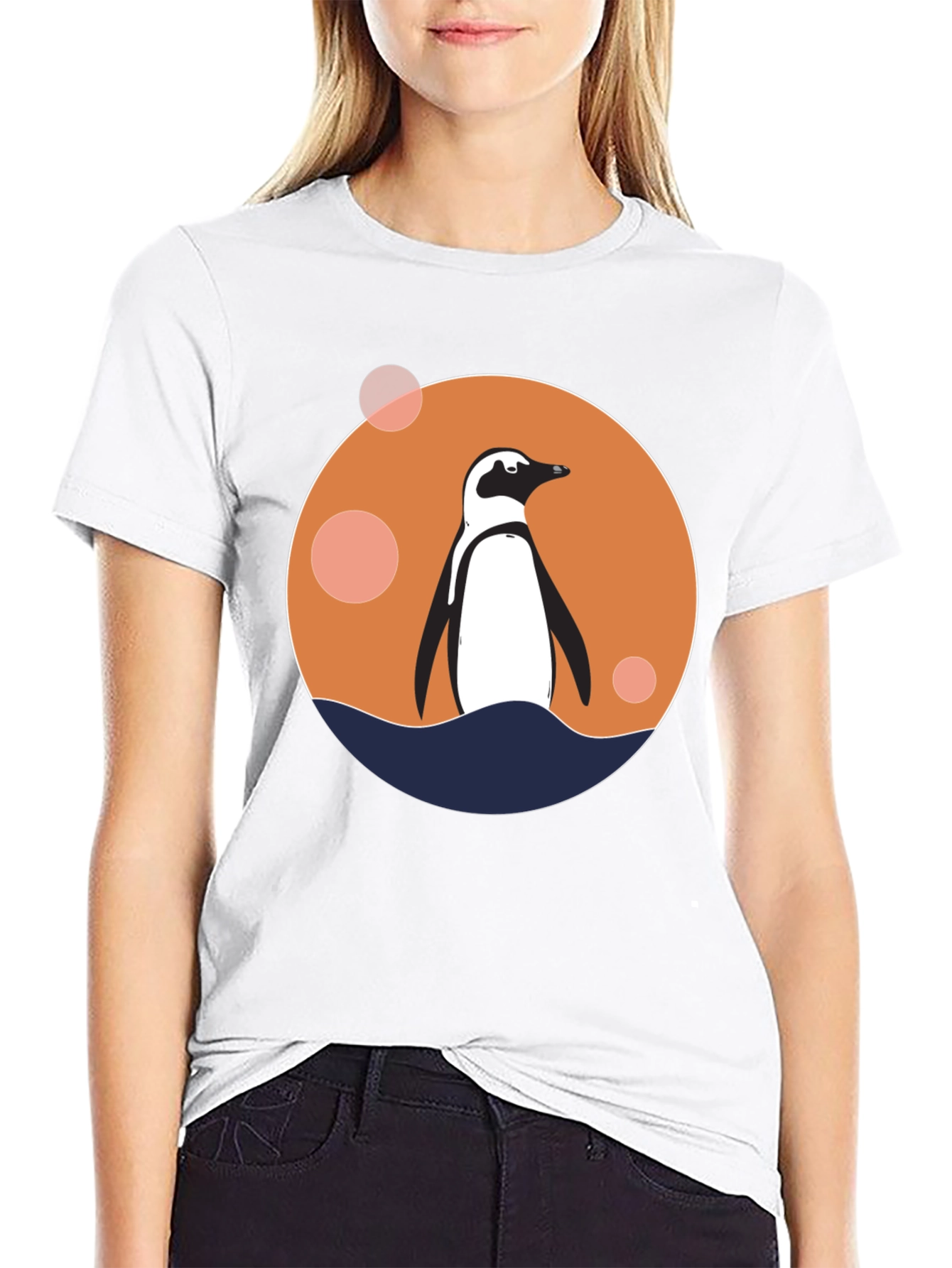 Black Penguin Graphic Black T-Shirt view 9