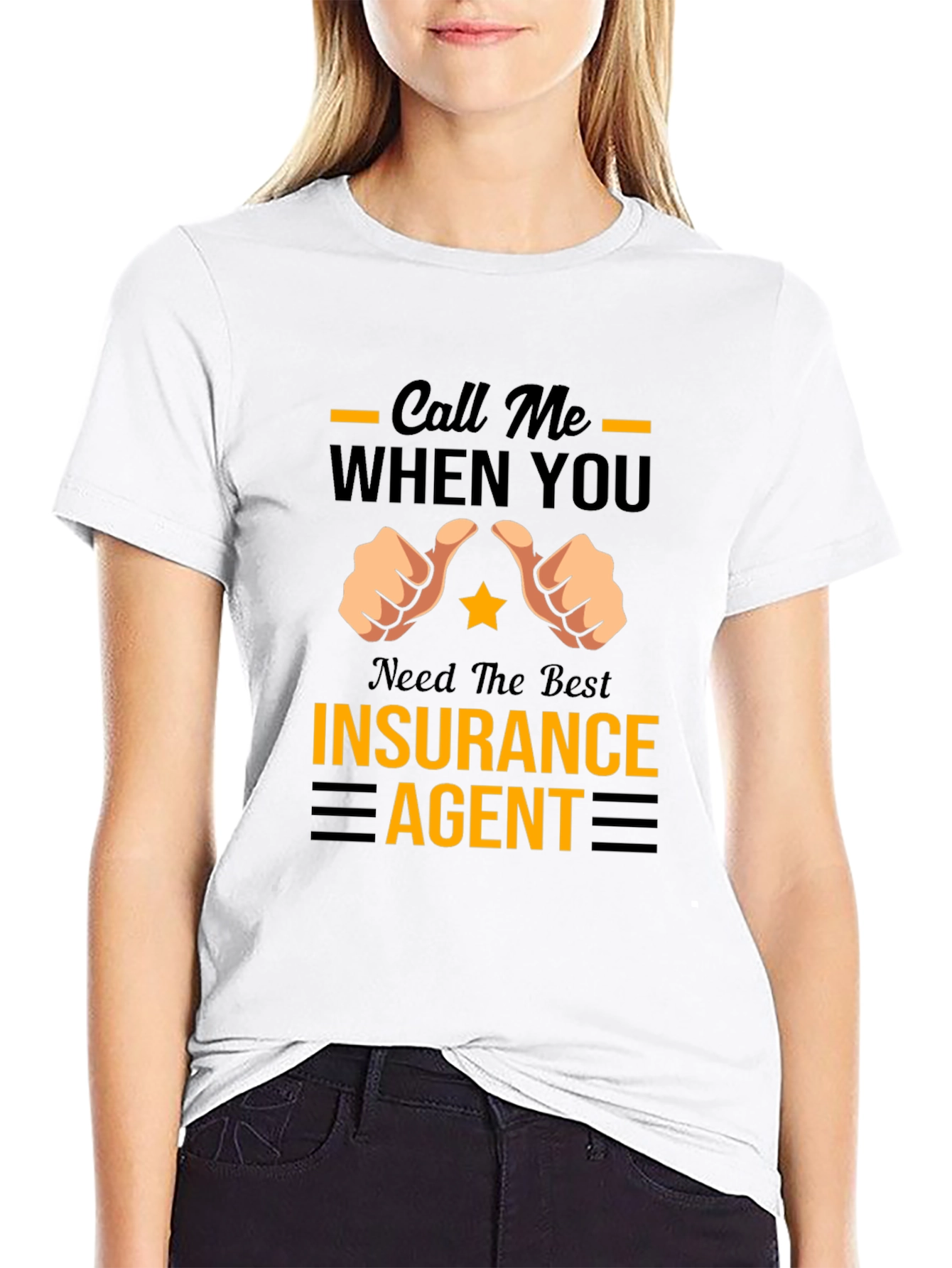 Black Insurance Agent Graphic Tee view 9