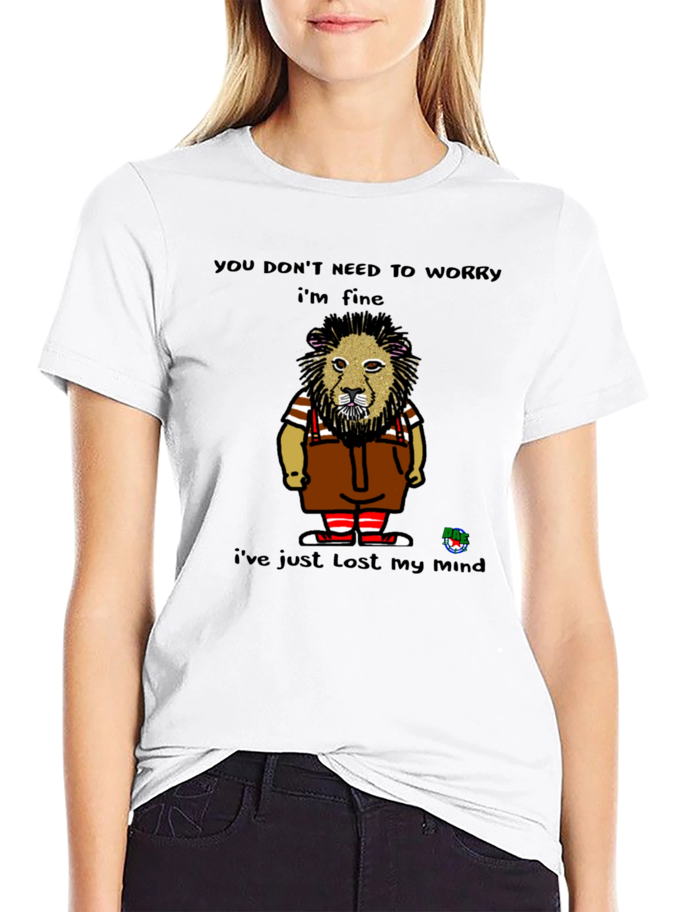 Black Funny Lion T-Shirt - Lost My Mind view 9