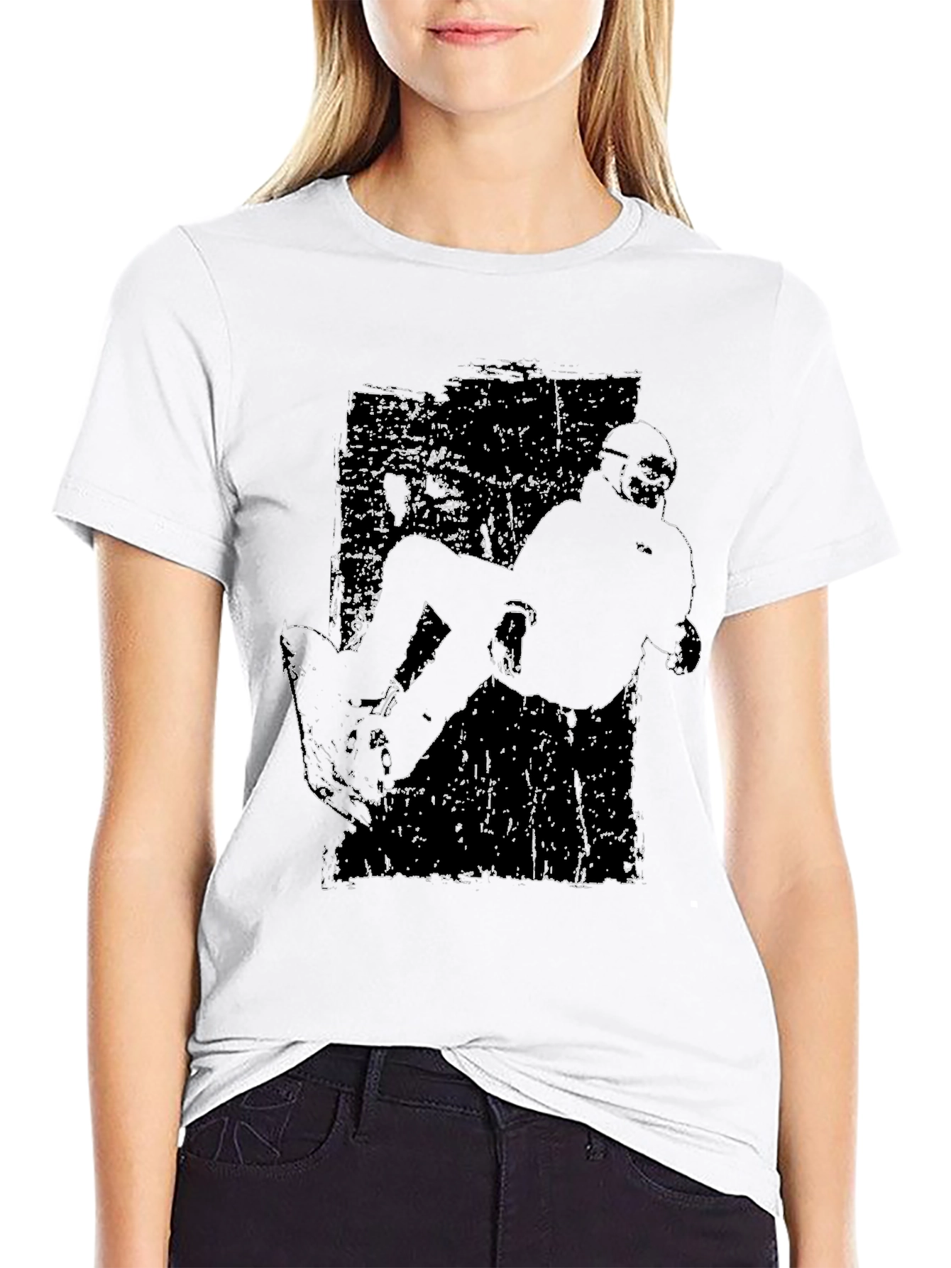 Black Distressed Snowboard Graphic Tee - Cool Black Shirt view 9