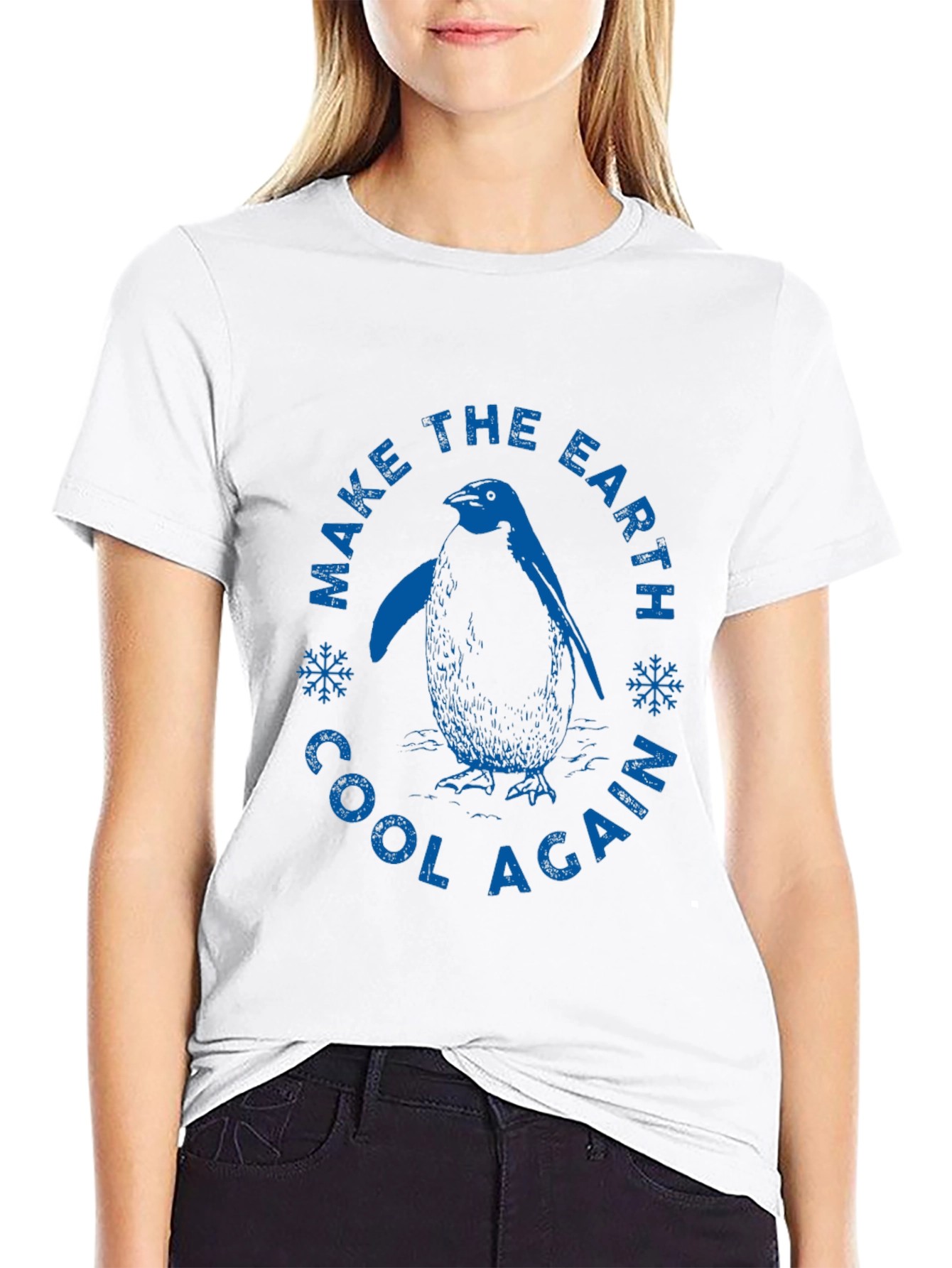 Black Make the Earth Cool Again Graphic Tee view 9