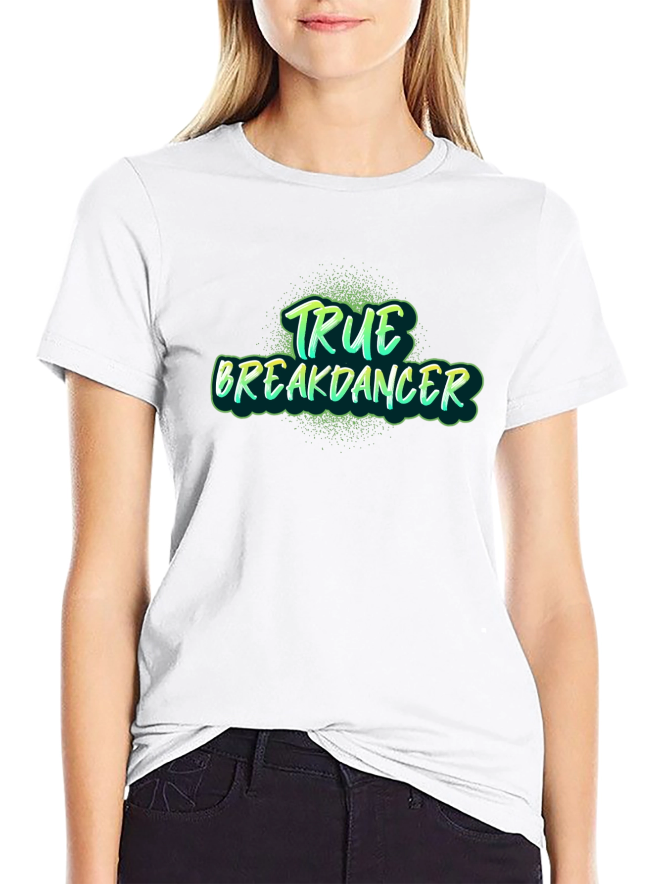 Black True Breakdancer Graphic Tee - Black Cotton Blend view 9