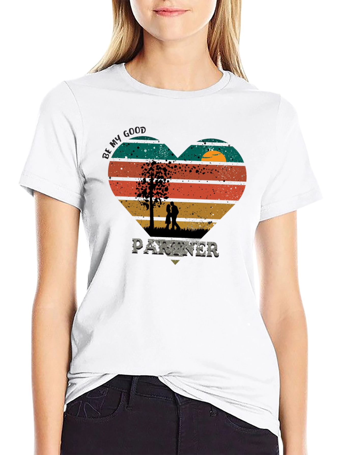 Black Be My Good Partner T-Shirt view 9