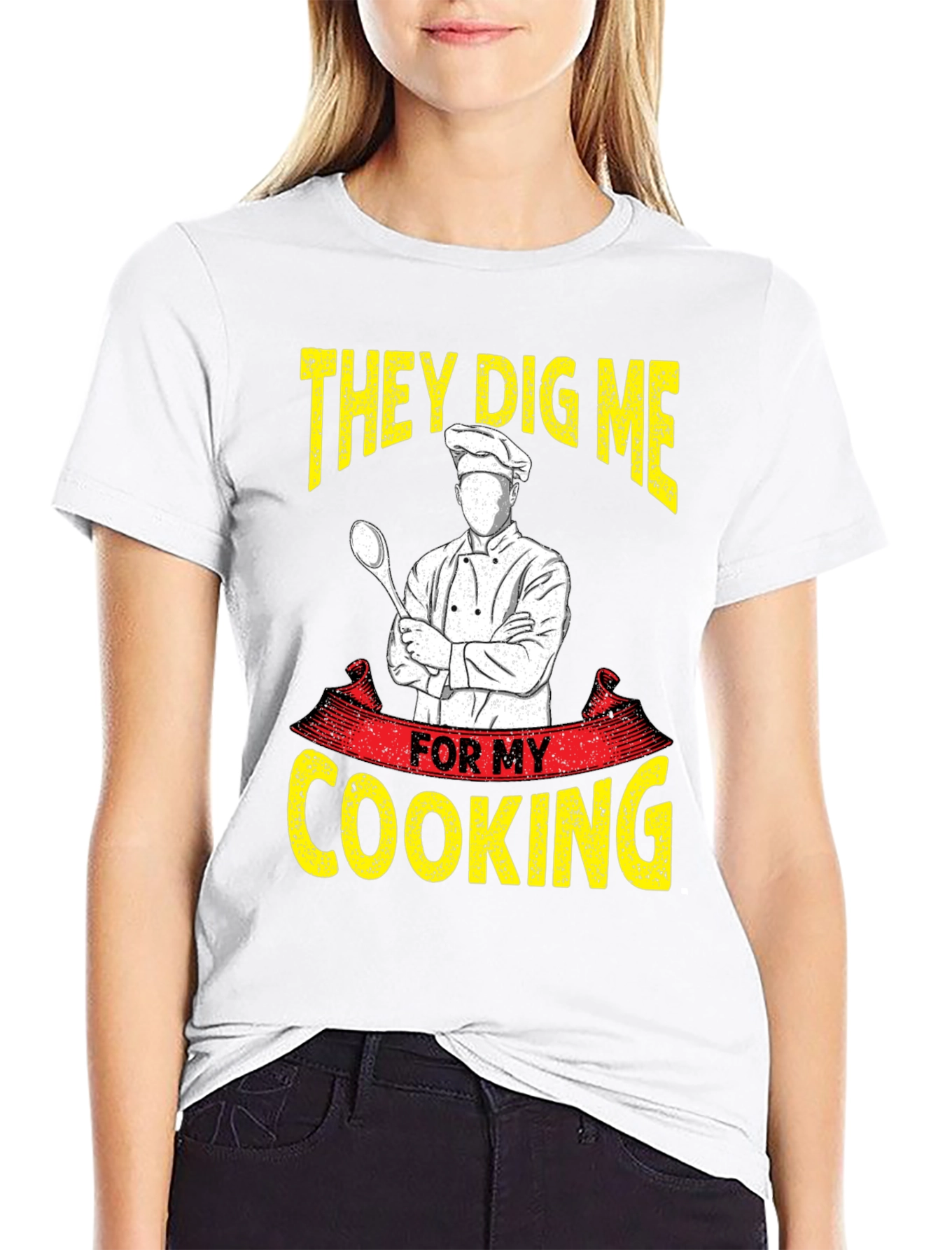 Black Chef Cooking T-Shirt - They Dig Me For My Cooking view 9