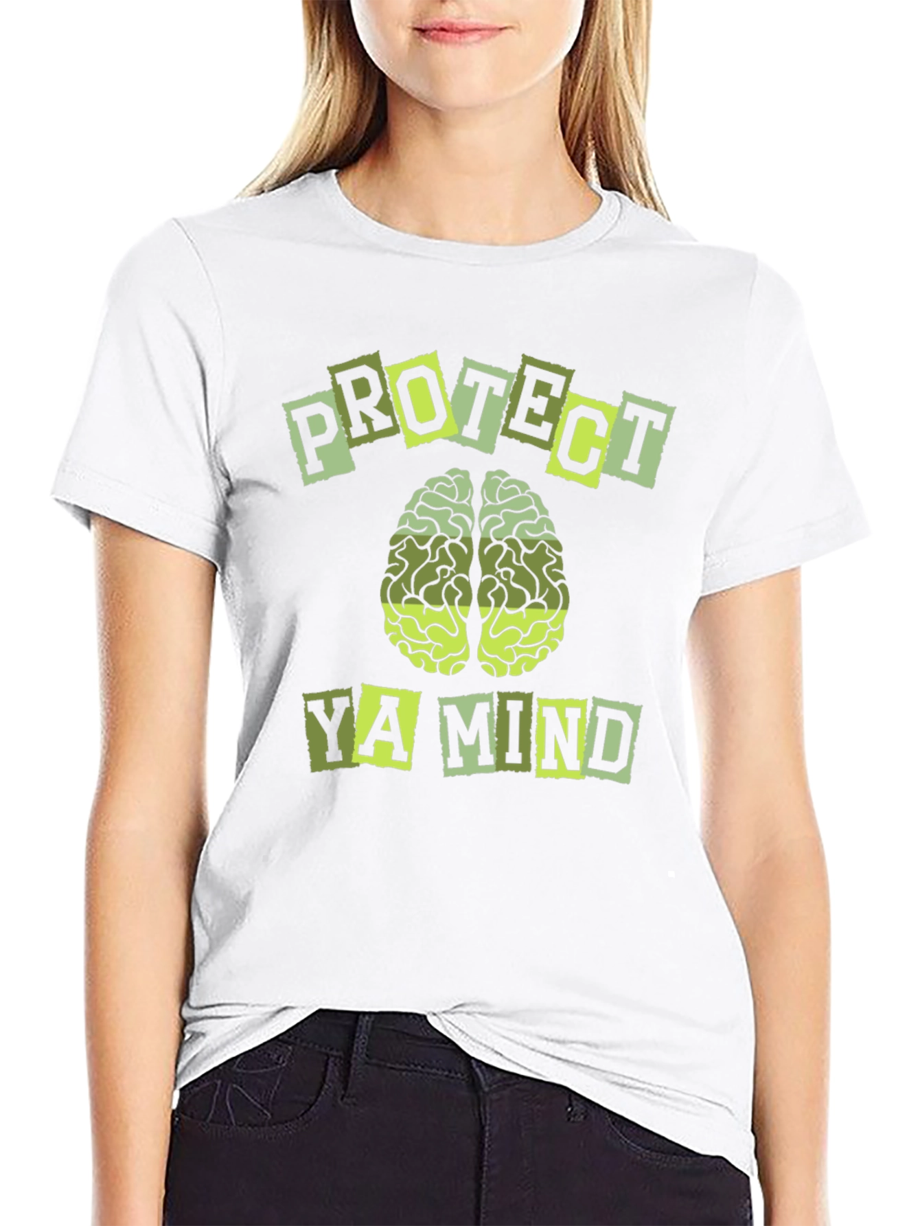 Black Protect Ya Mind Graphic Tee - Black view 9