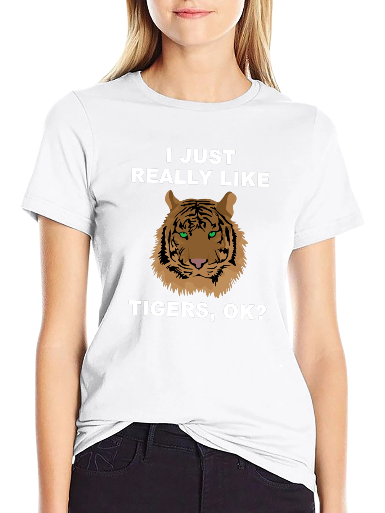 Black Tiger Graphic T-Shirt - I Just Really Like Tigers, OK? view 9